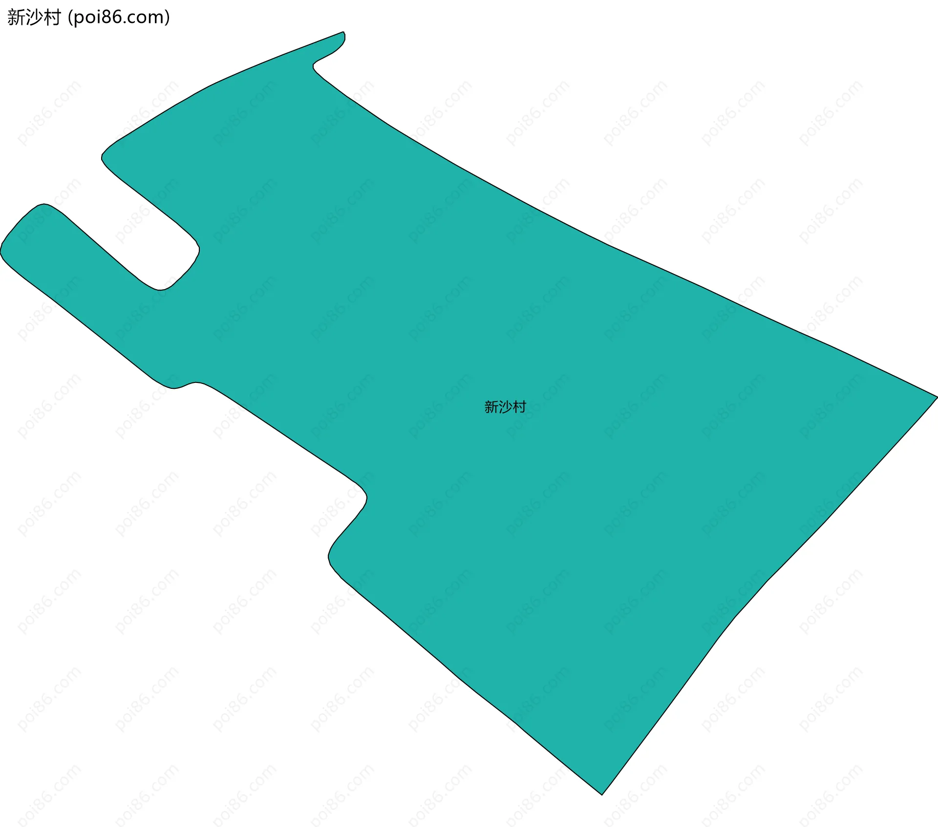 新沙村边界地图