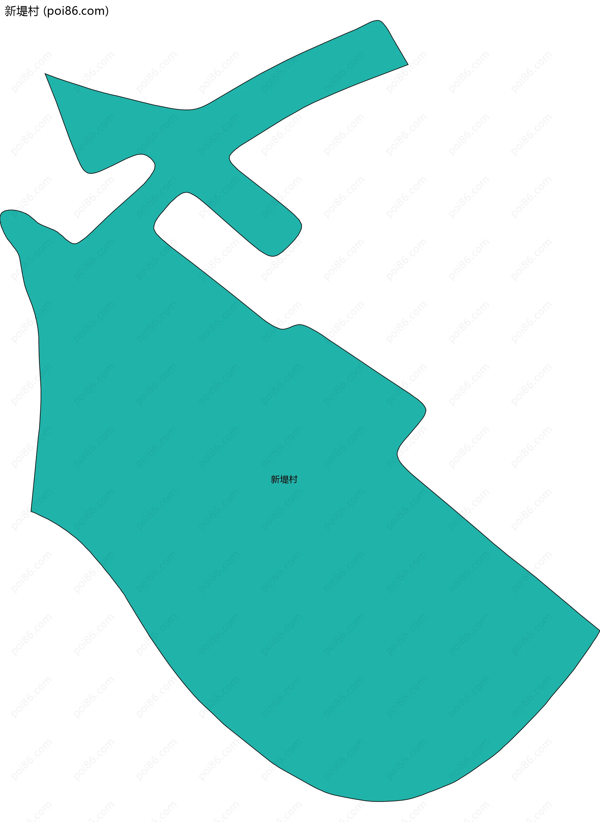 新堤村边界地图