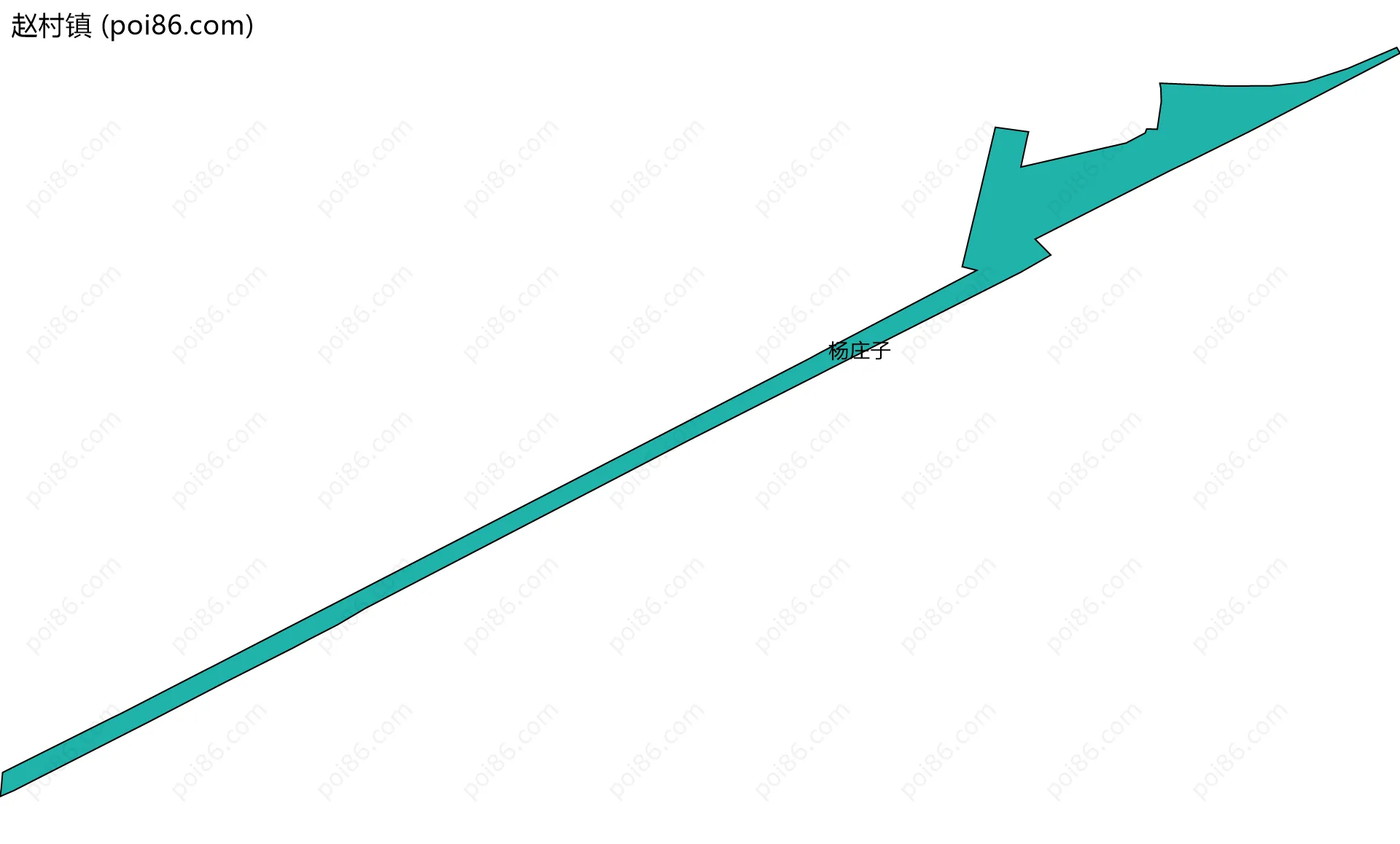 赵村镇边界地图(五级行政区划)