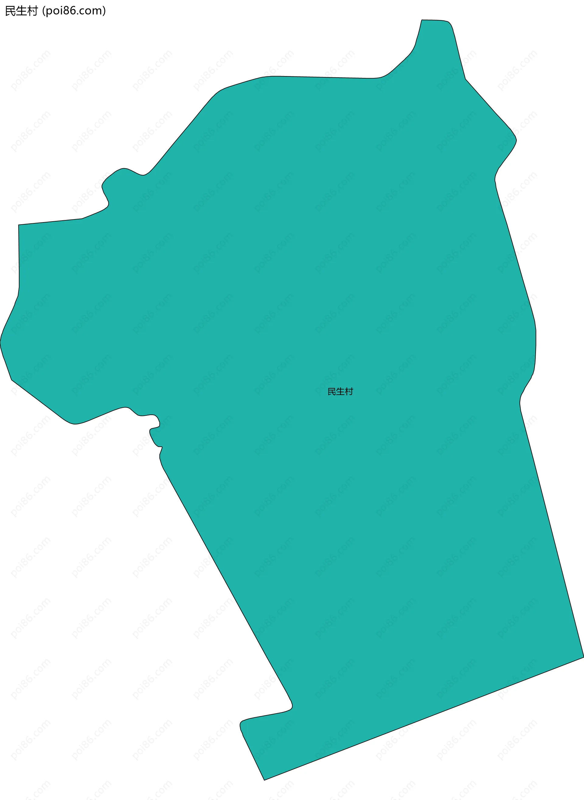 民生村边界地图