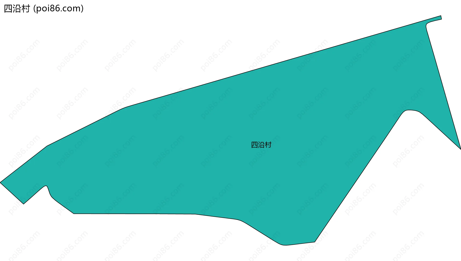 四沿村边界地图