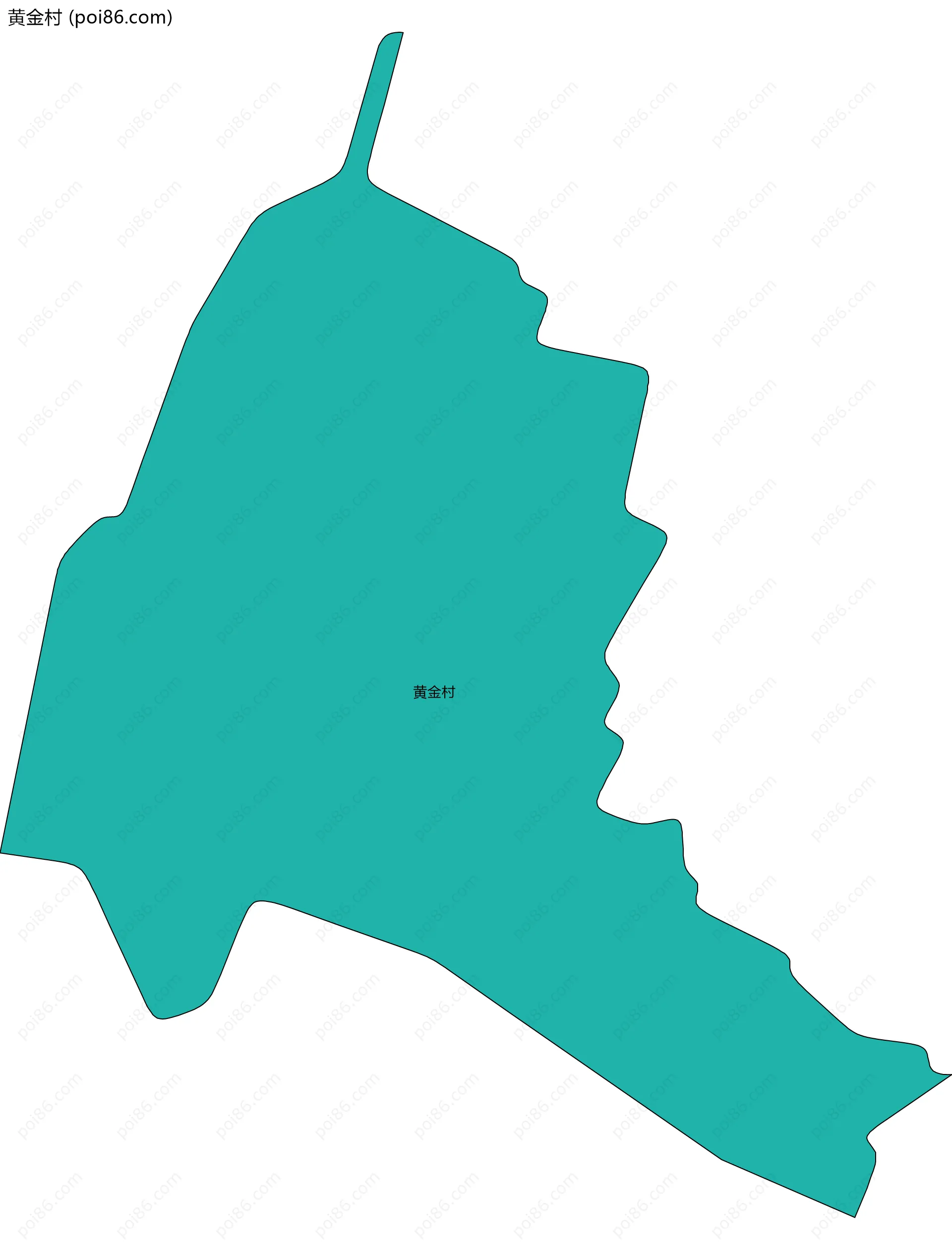 黄金村边界地图