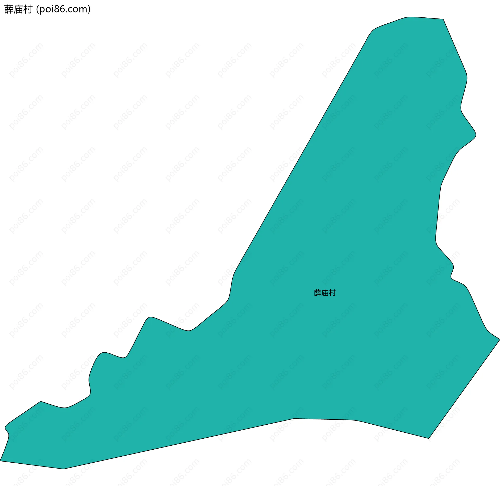 薛庙村边界地图