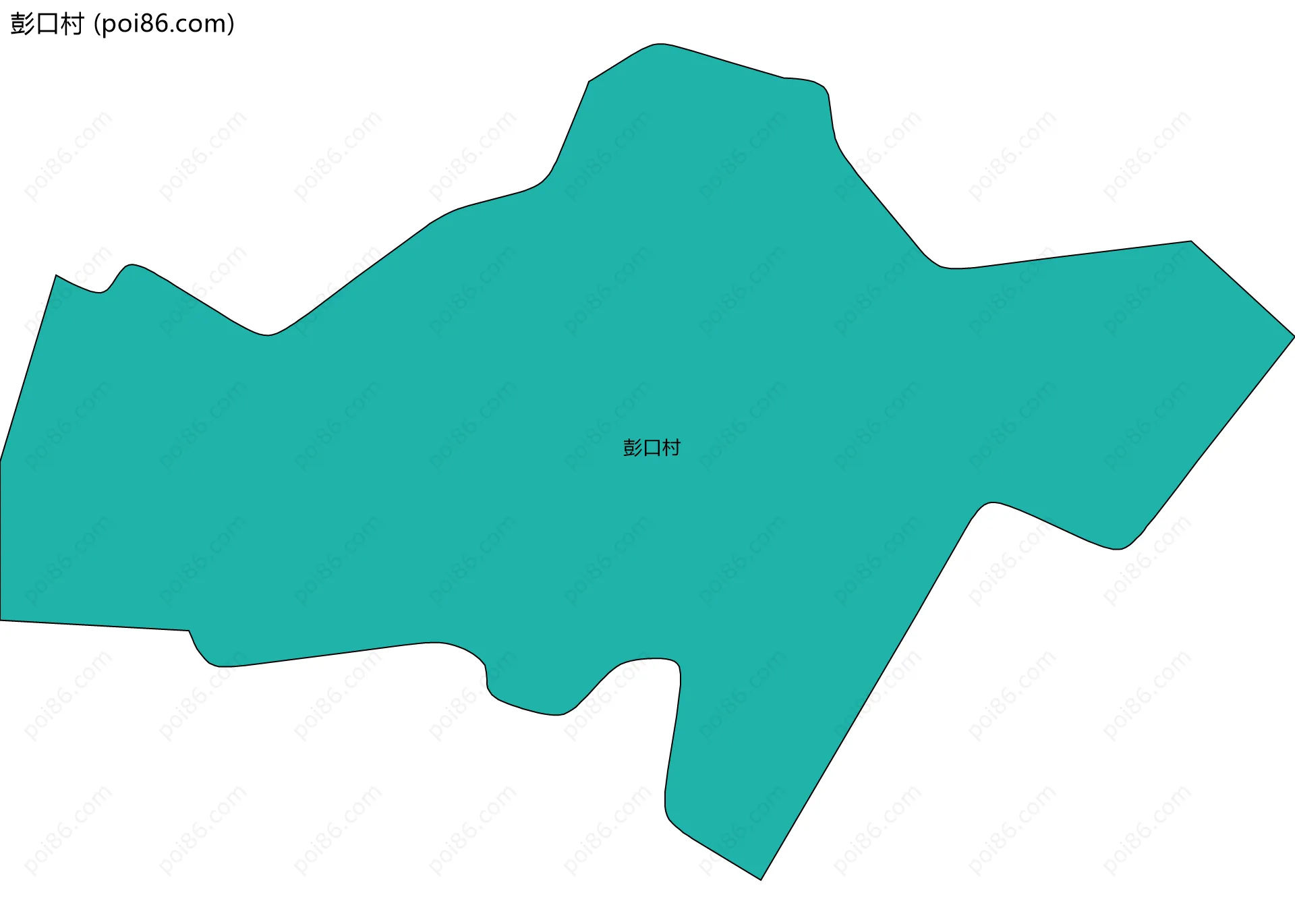 彭口村边界地图