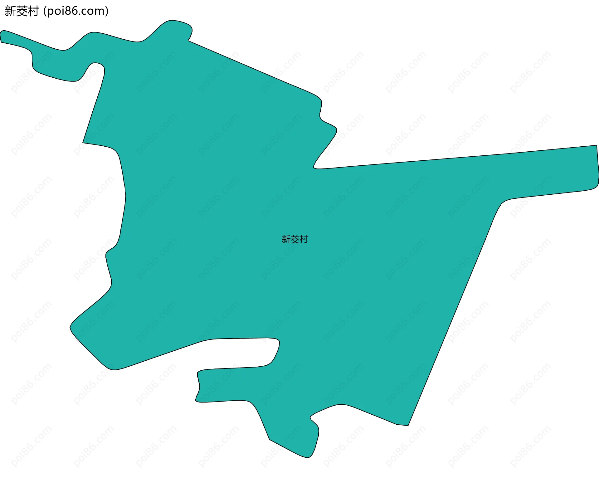 新茭村边界地图