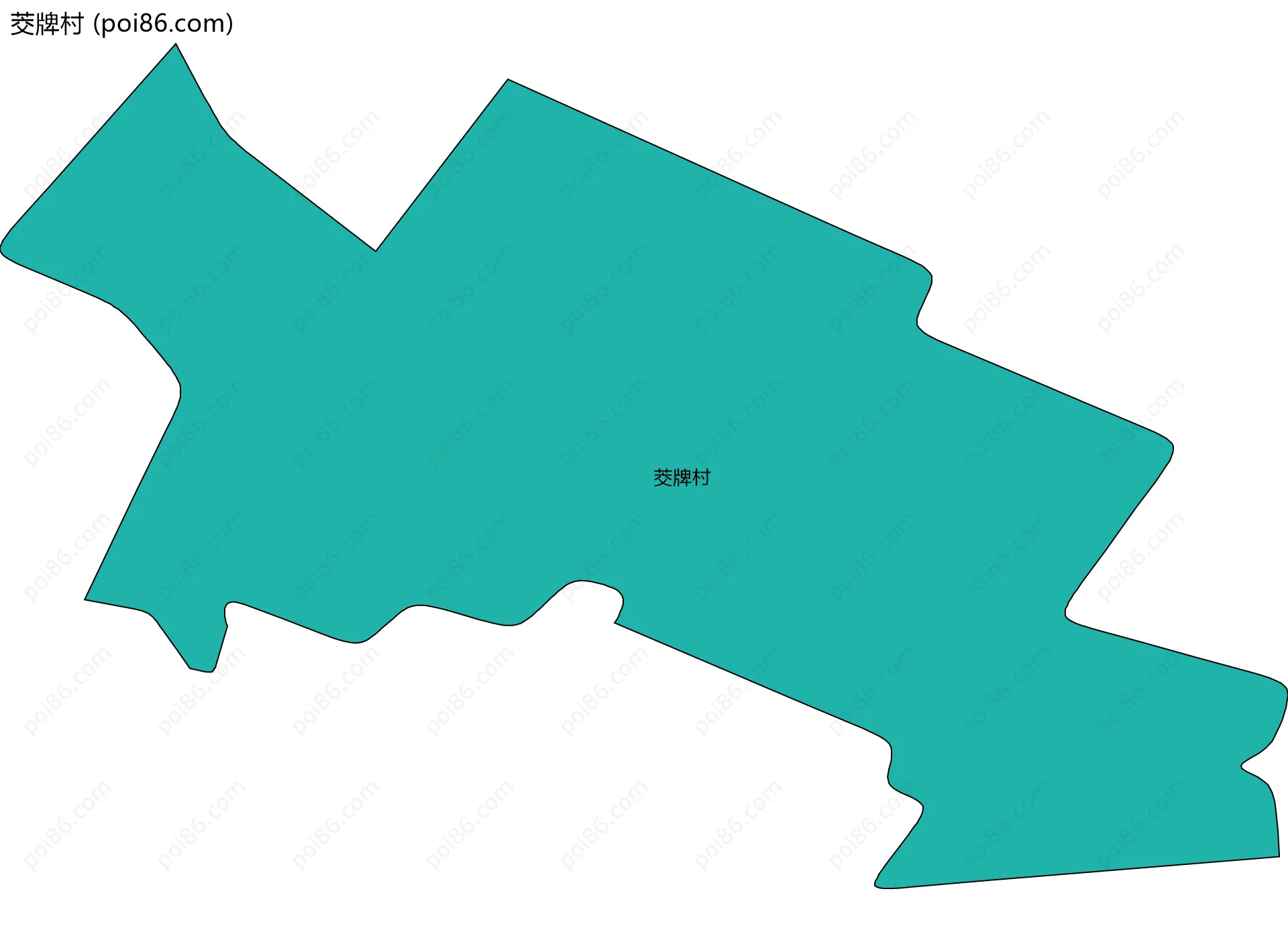 茭牌村边界地图