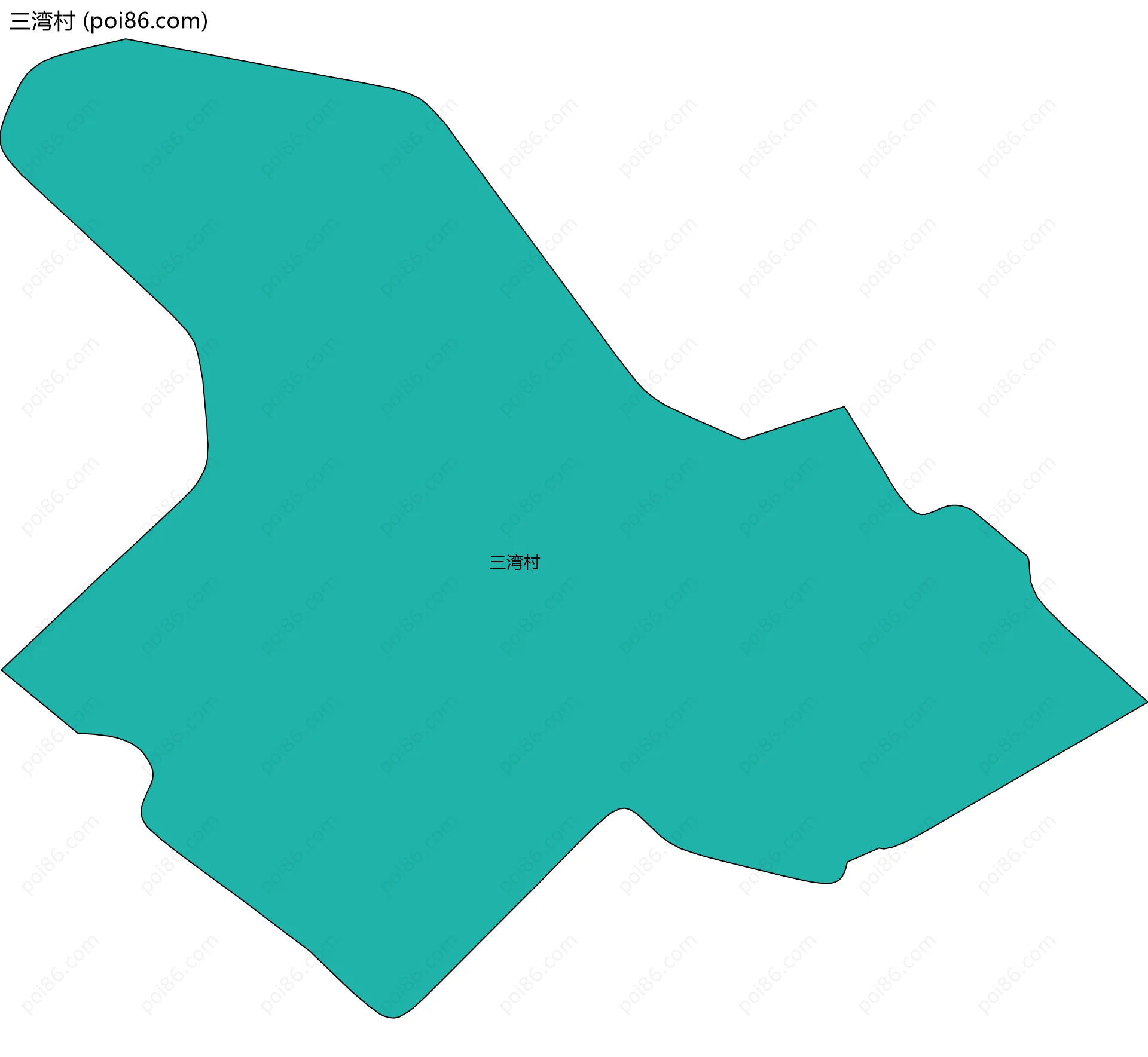 三湾村边界地图