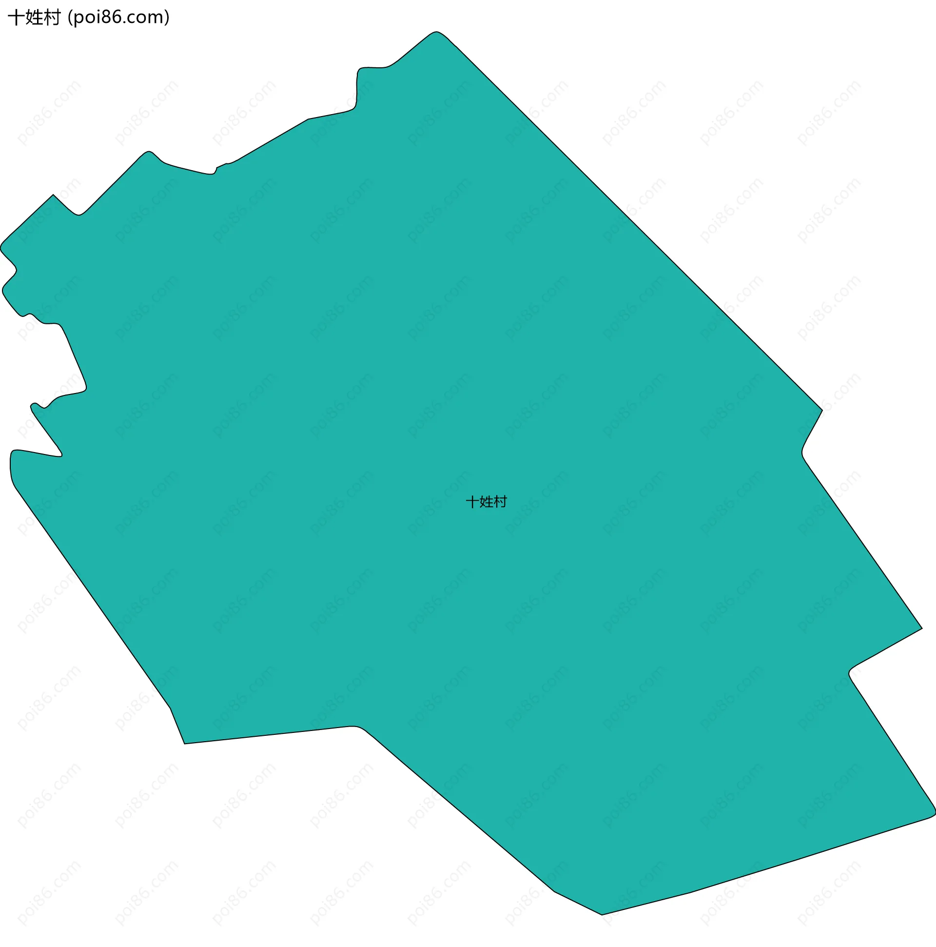 十姓村边界地图