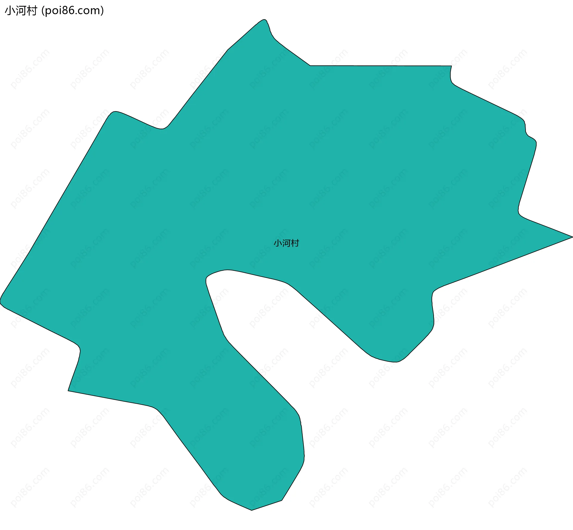 小河村边界地图