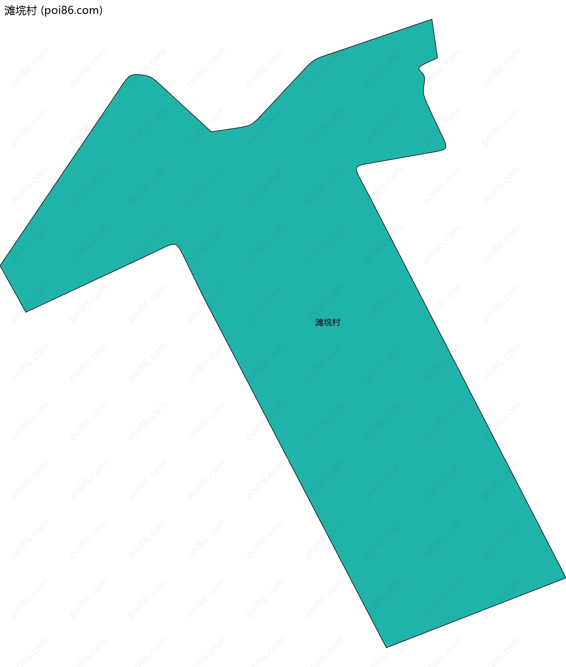 滩垸村边界地图