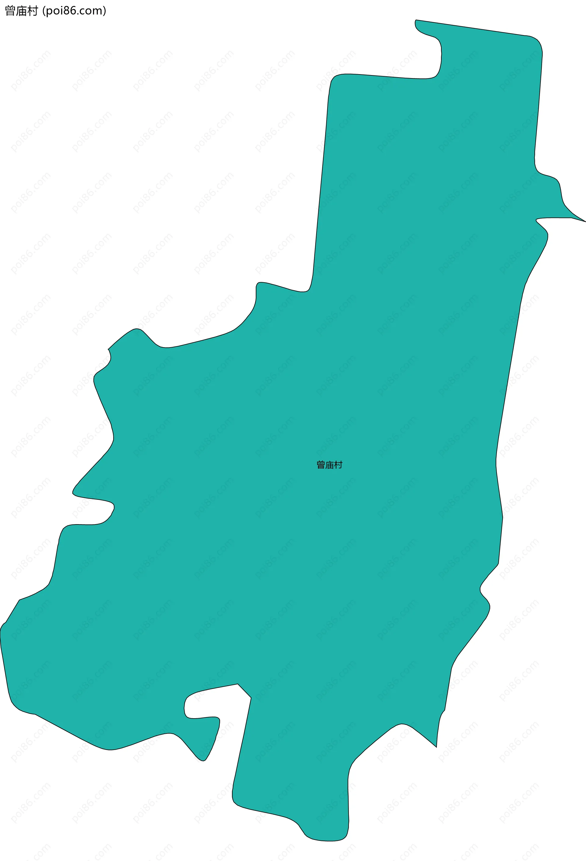 曾庙村边界地图