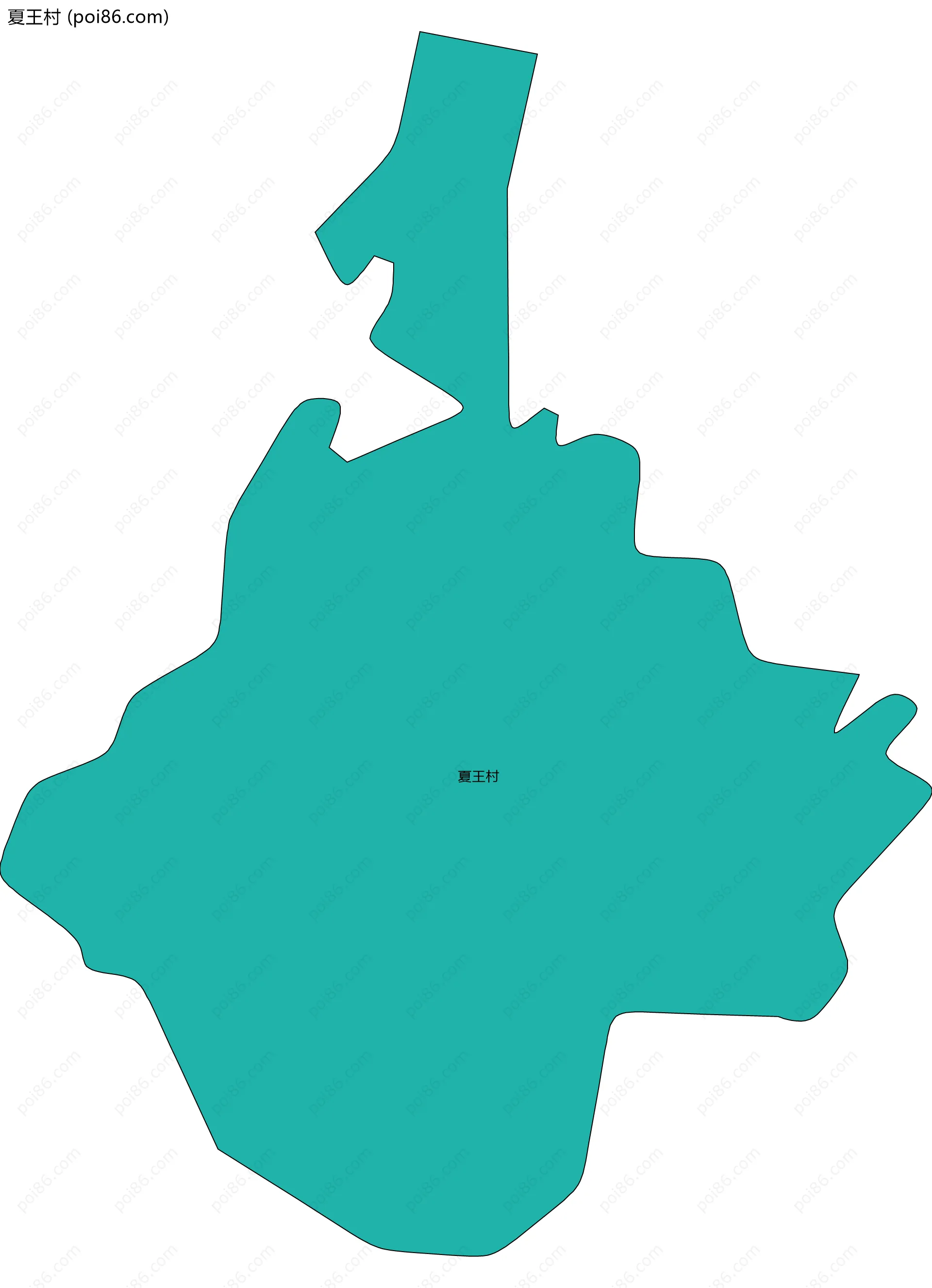 夏王村边界地图