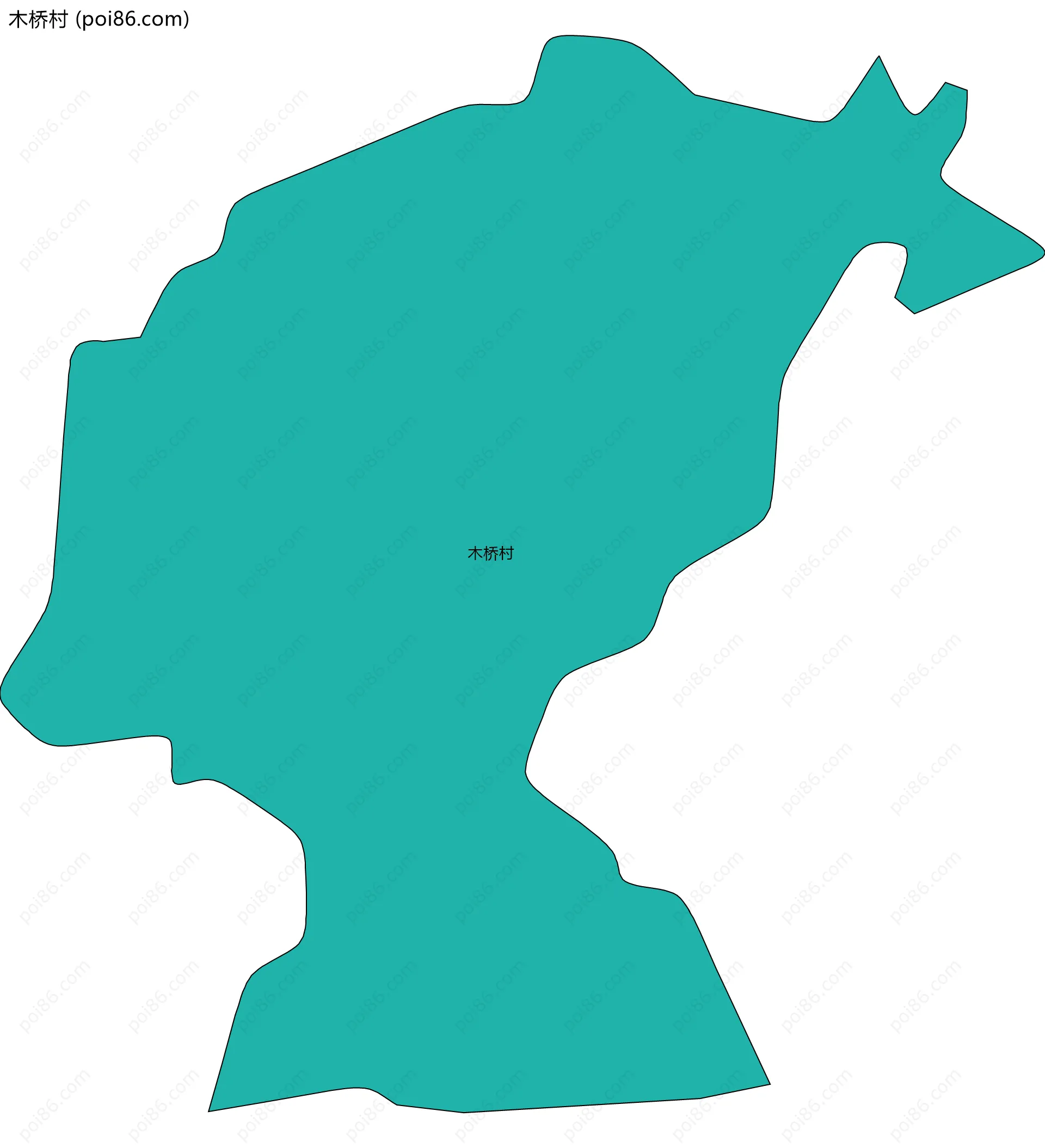 木桥村边界地图