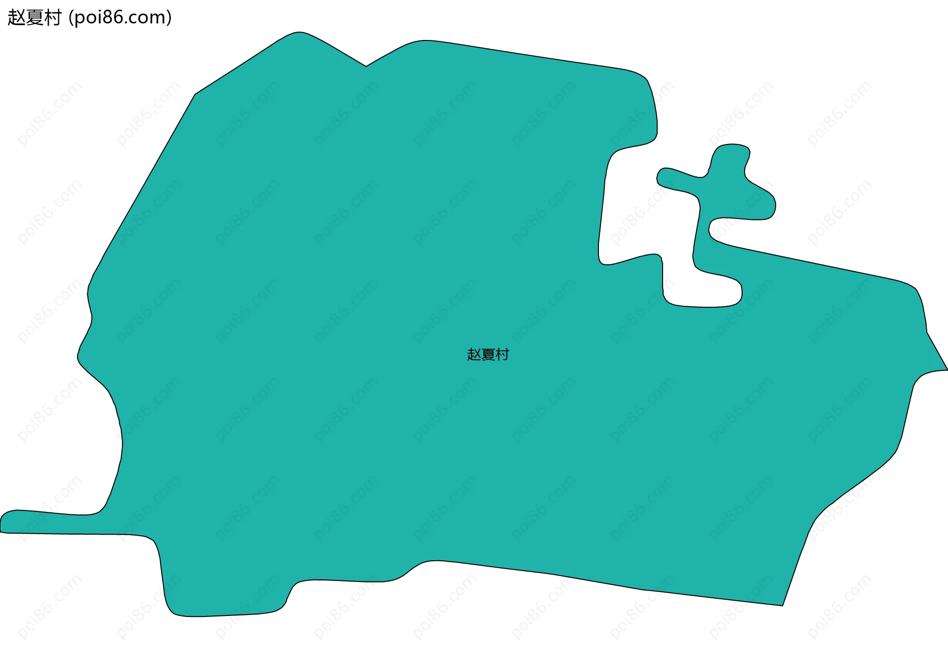 赵夏村边界地图