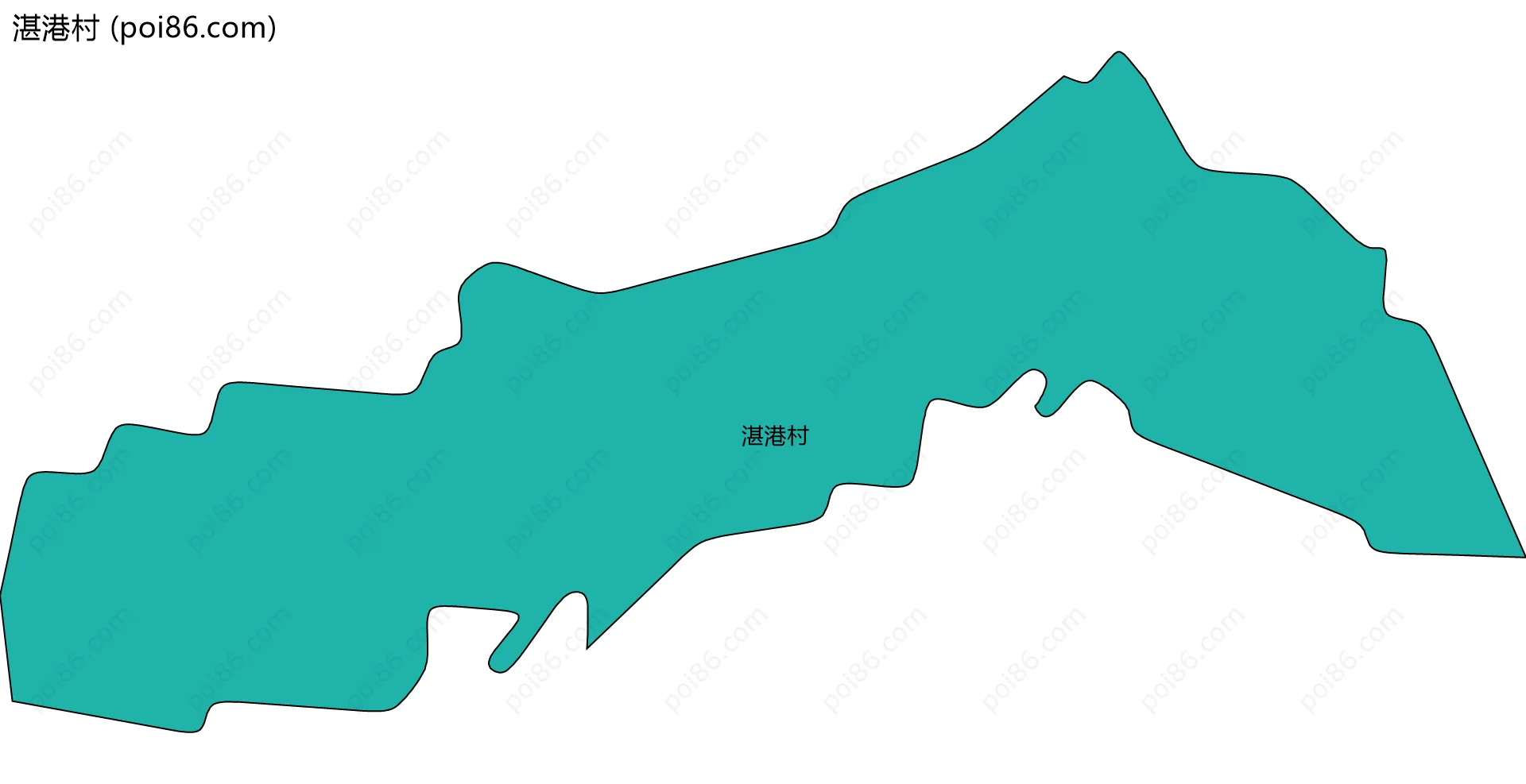 湛港村边界地图