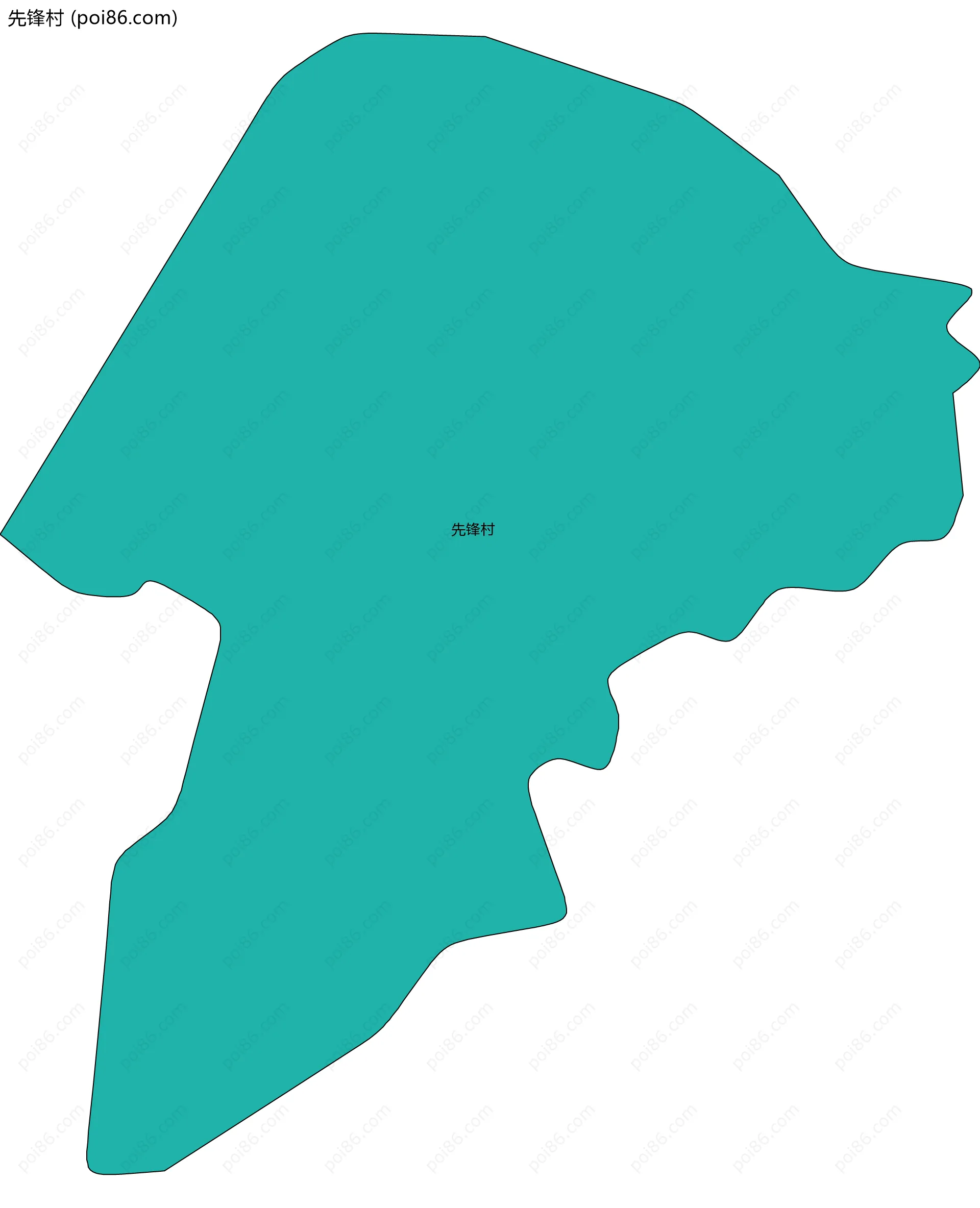 先锋村边界地图