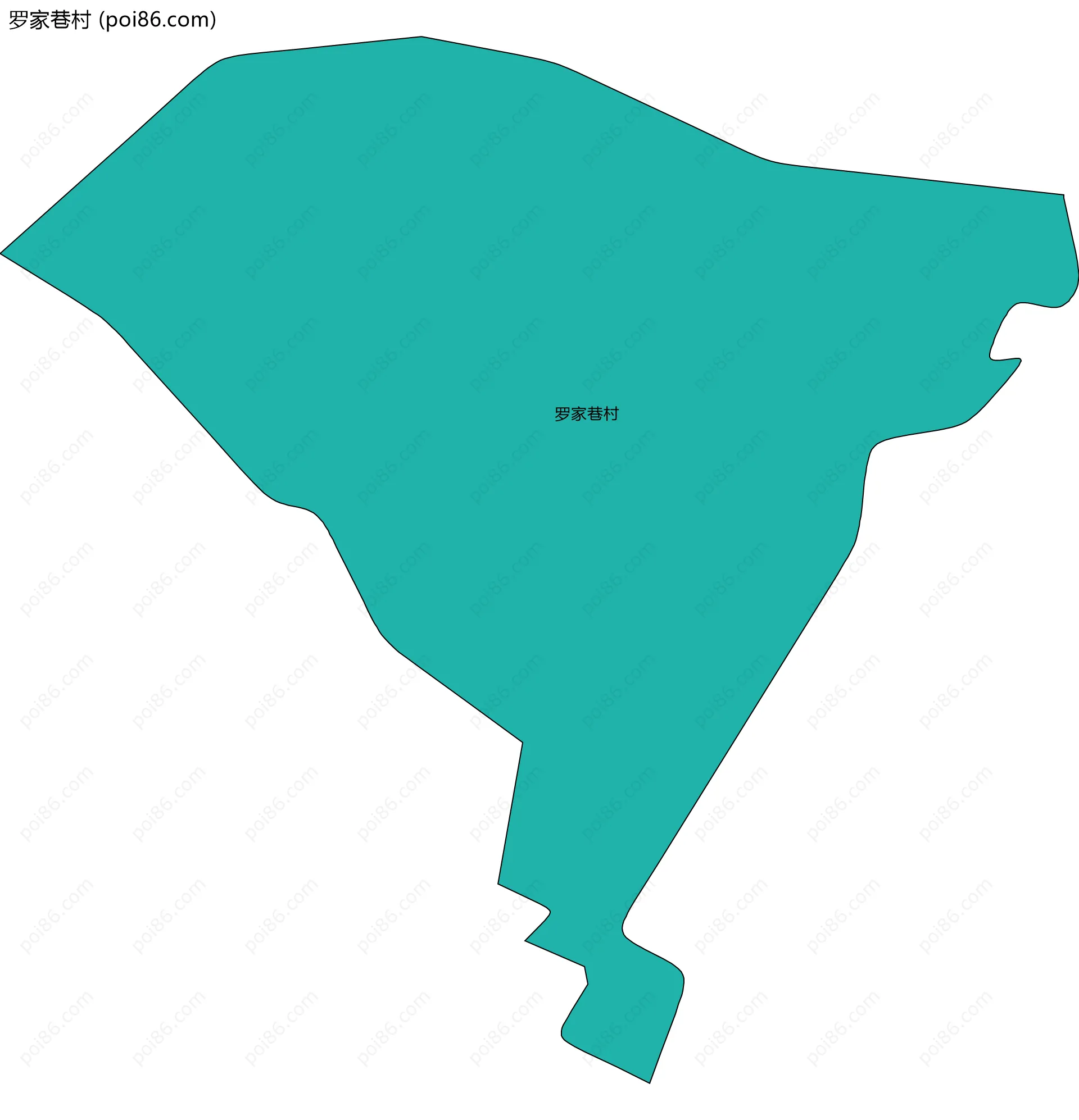 罗家巷村边界地图