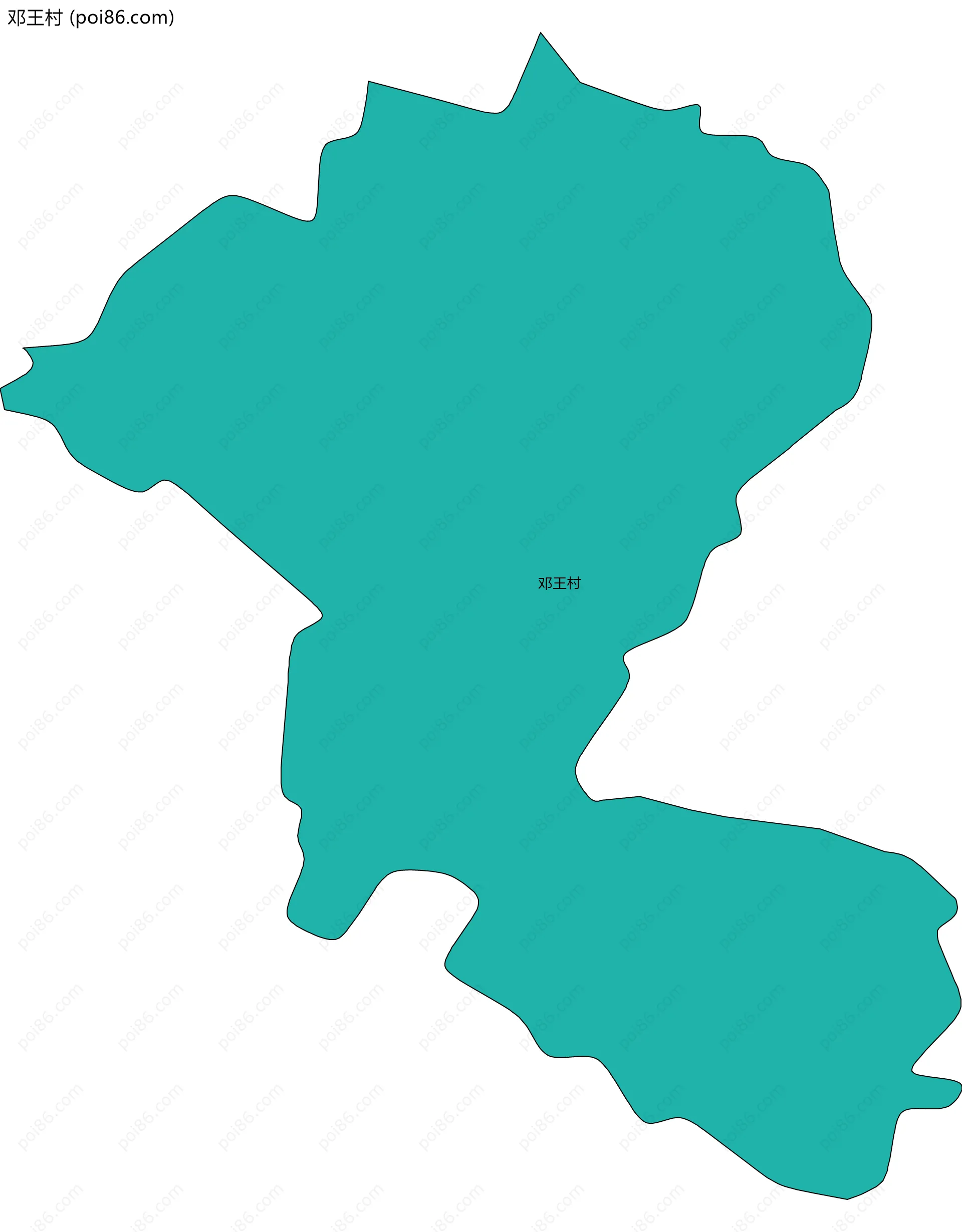 邓王村边界地图