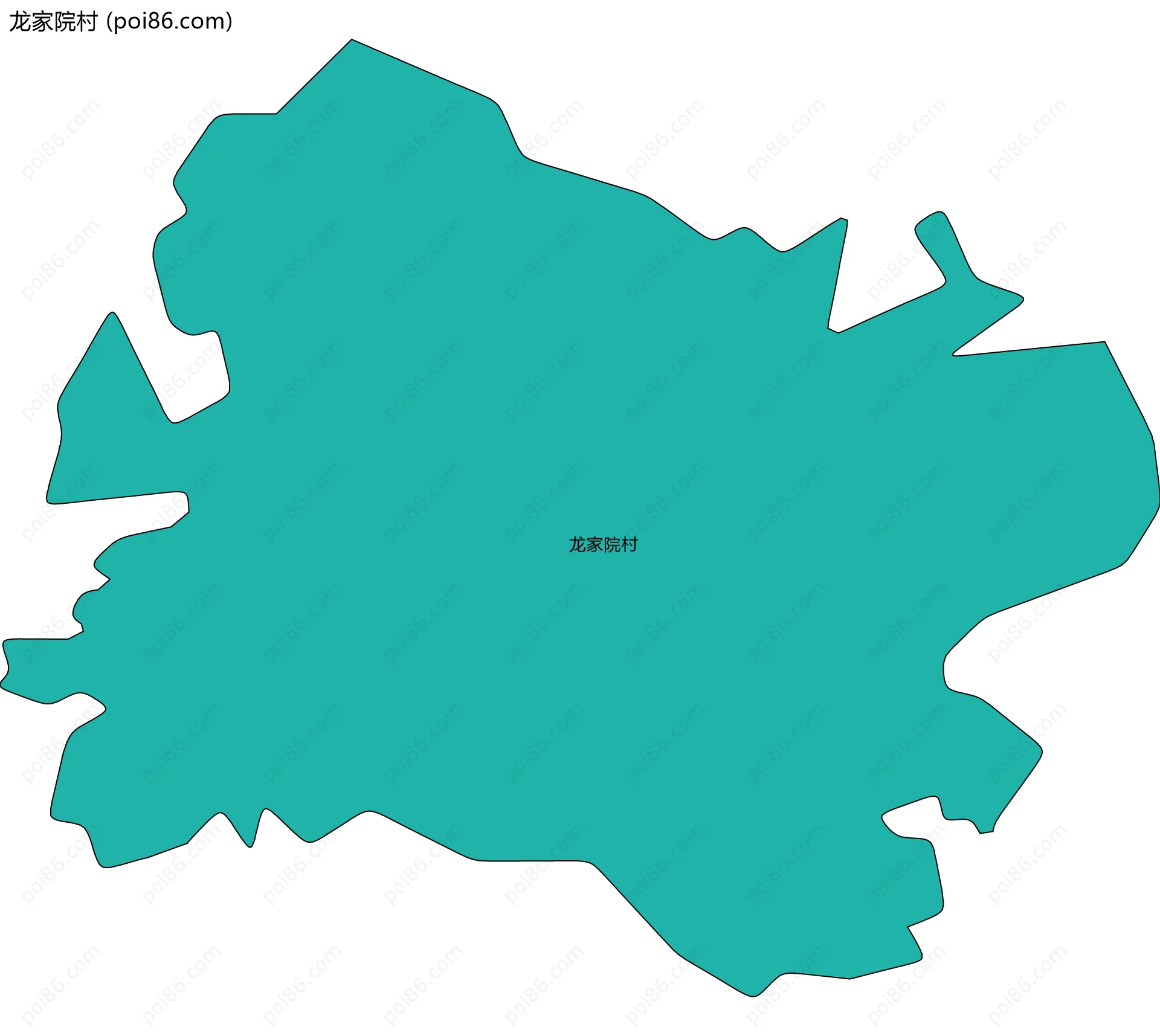 龙家院村边界地图