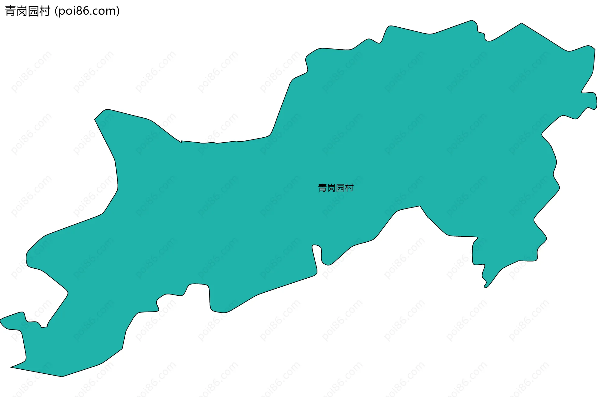 青岗园村边界地图