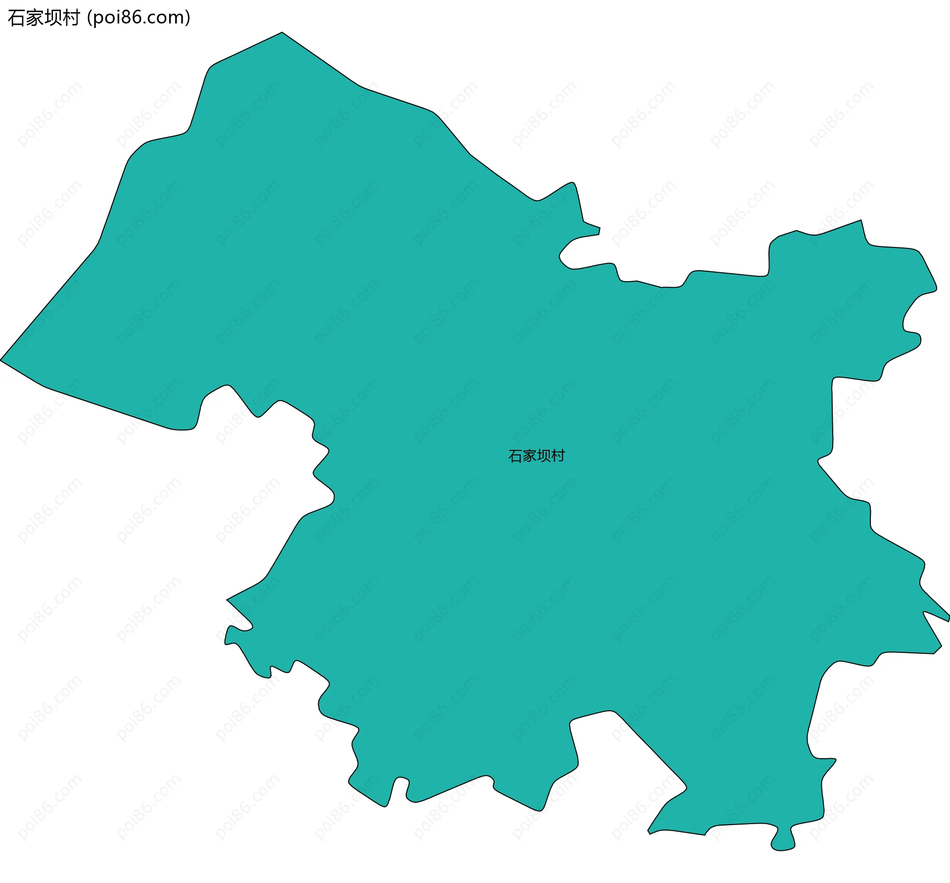 石家坝村边界地图