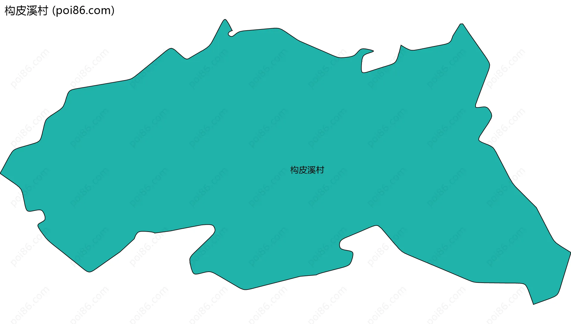 构皮溪村边界地图