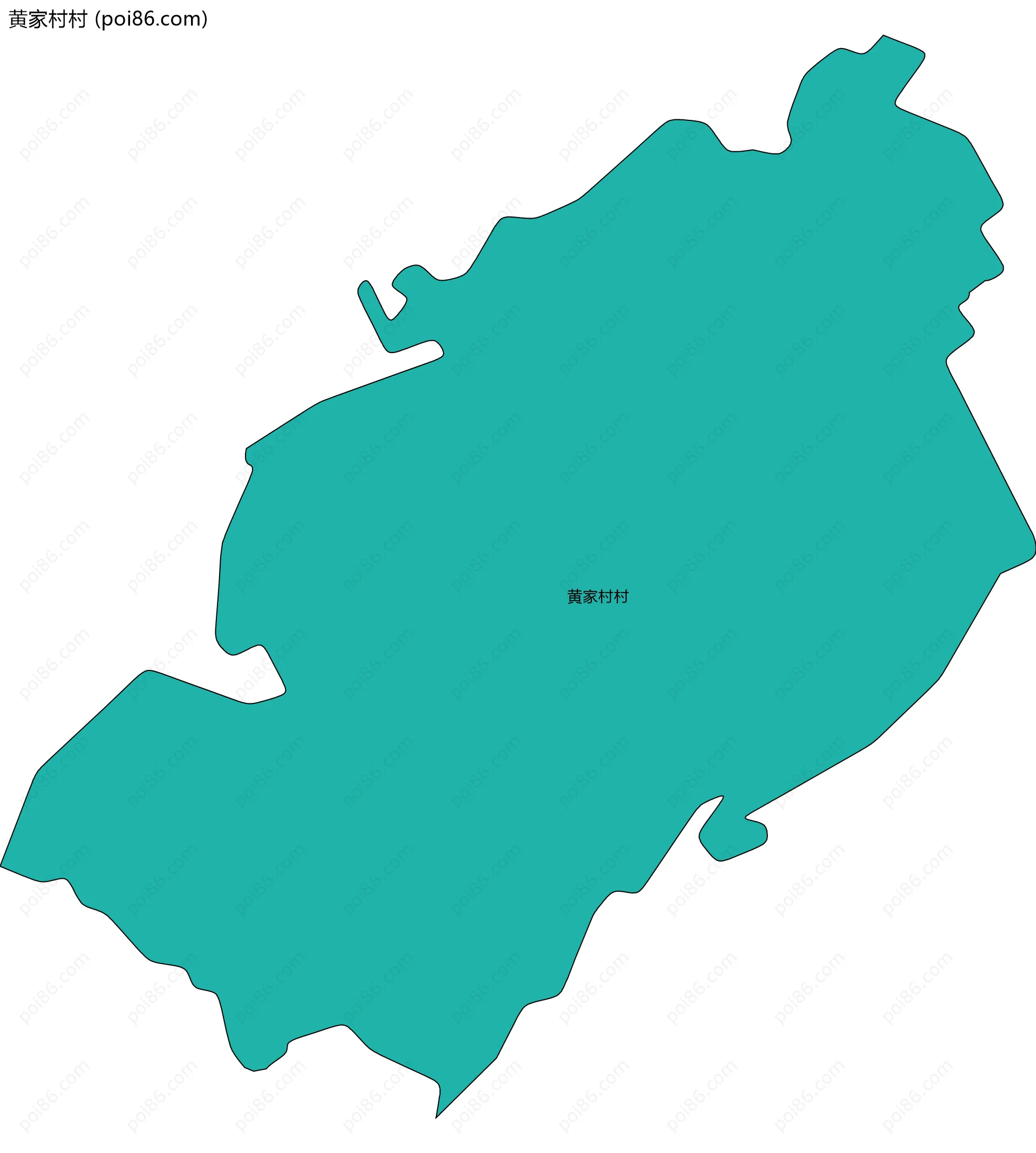 黄家村村边界地图