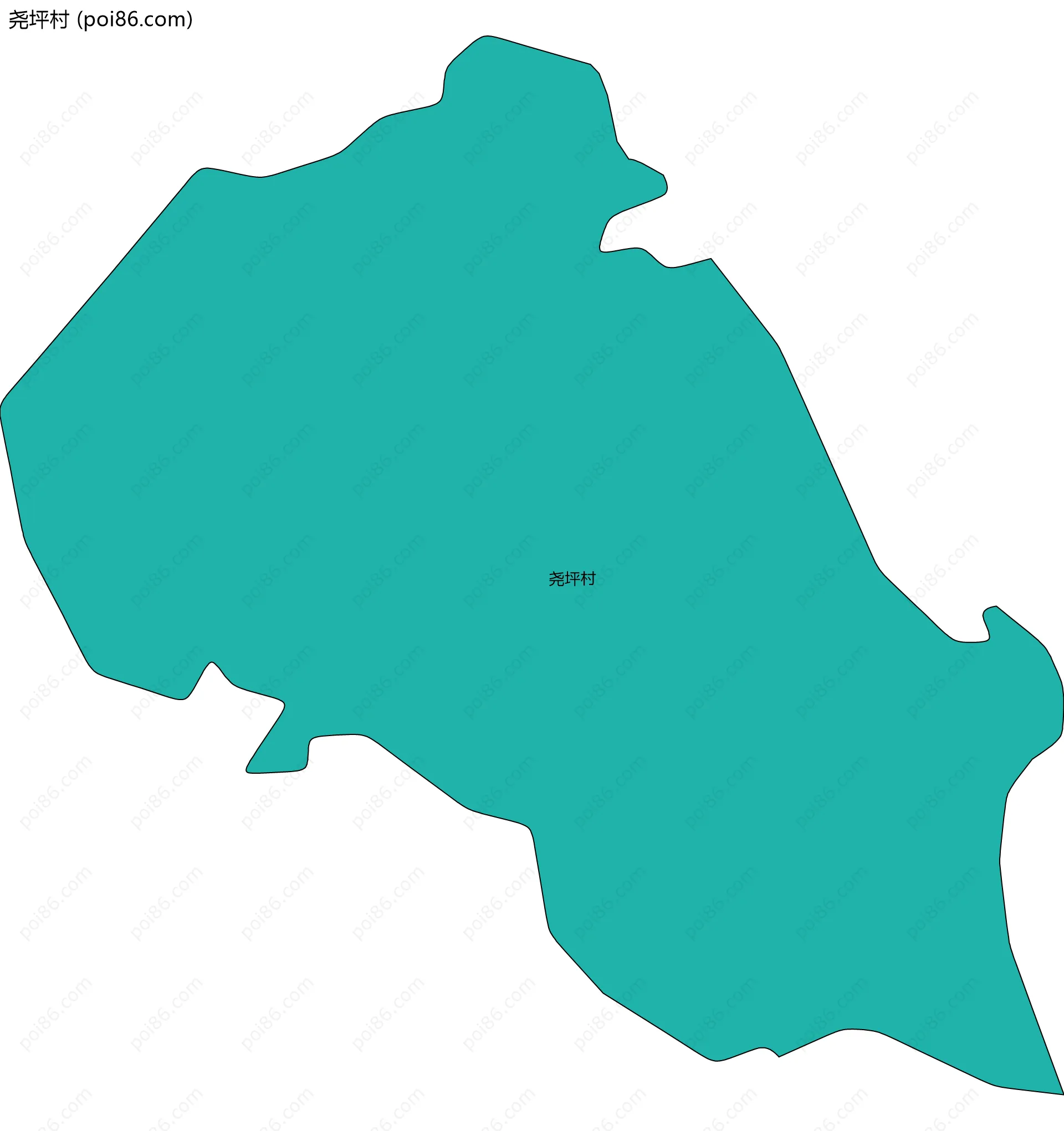 尧坪村边界地图