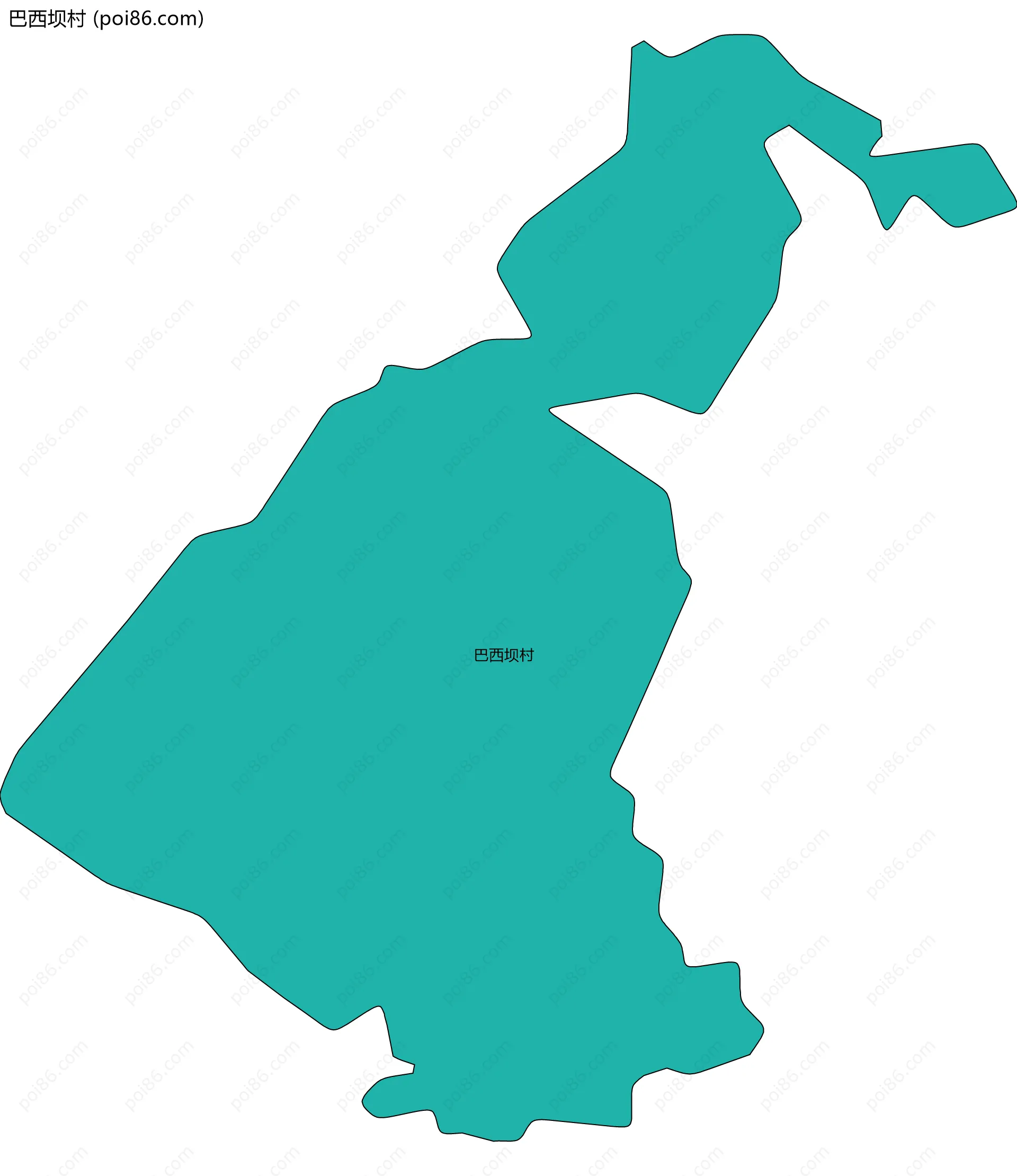 巴西坝村边界地图