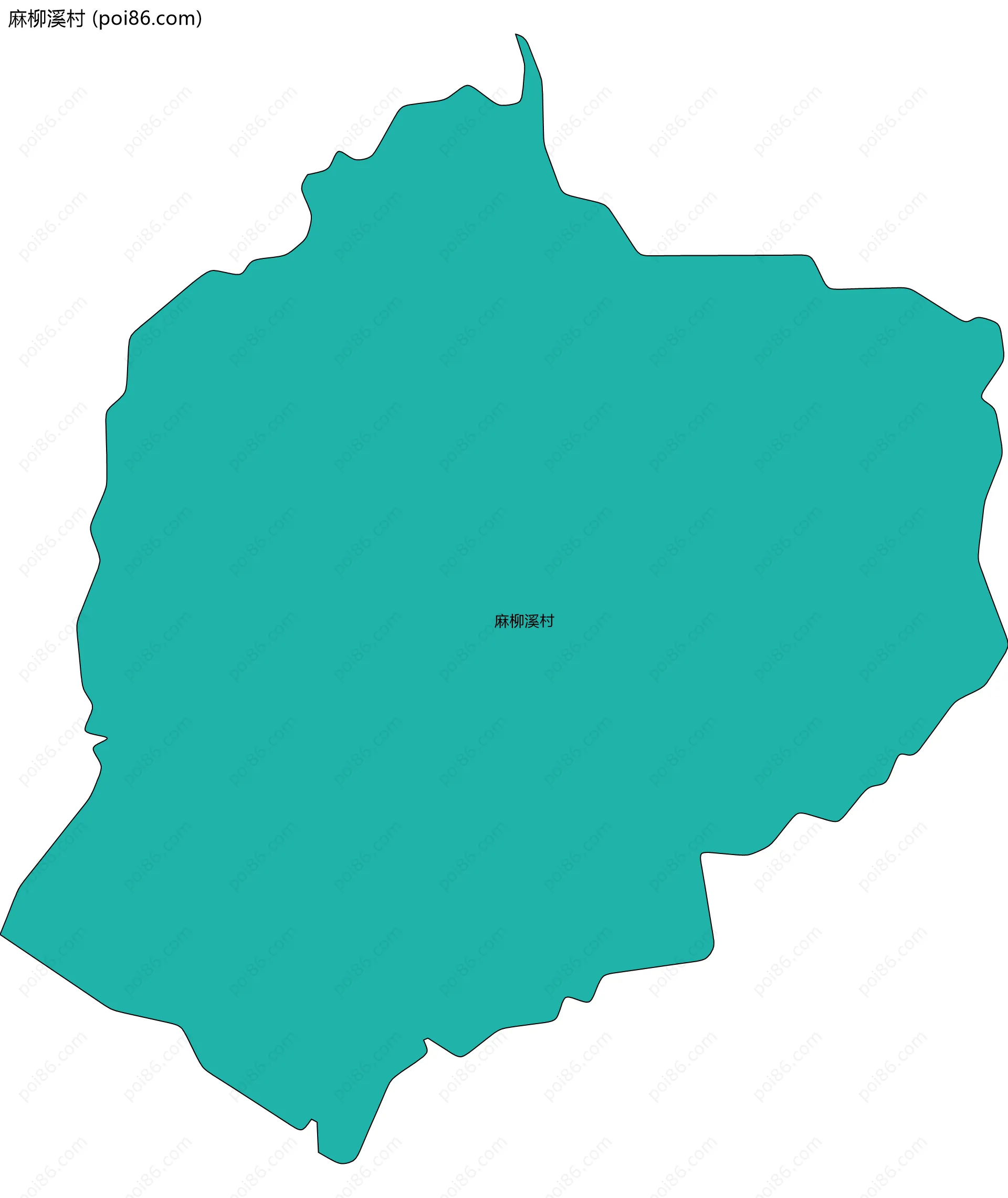 麻柳溪村边界地图