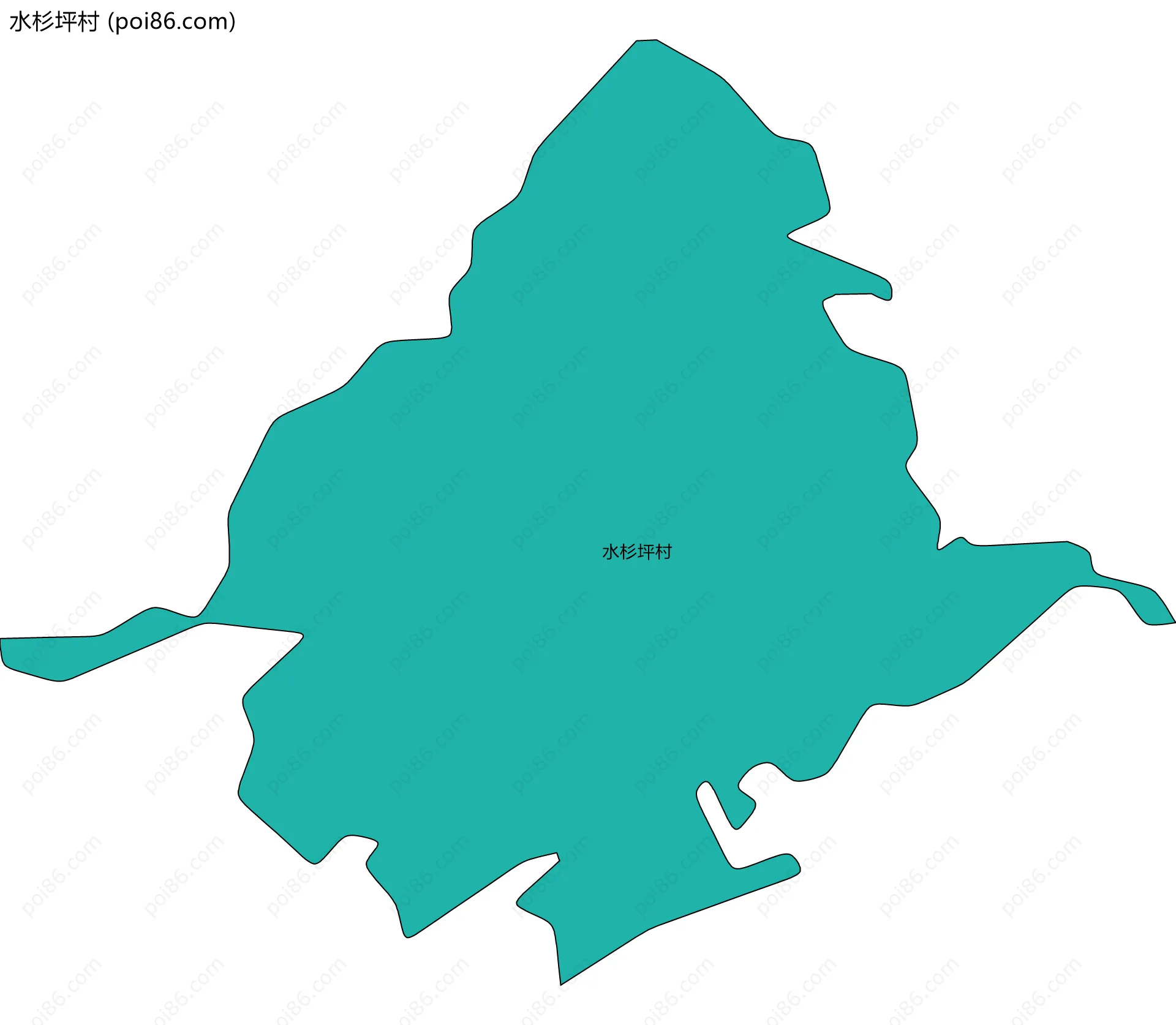 水杉坪村边界地图