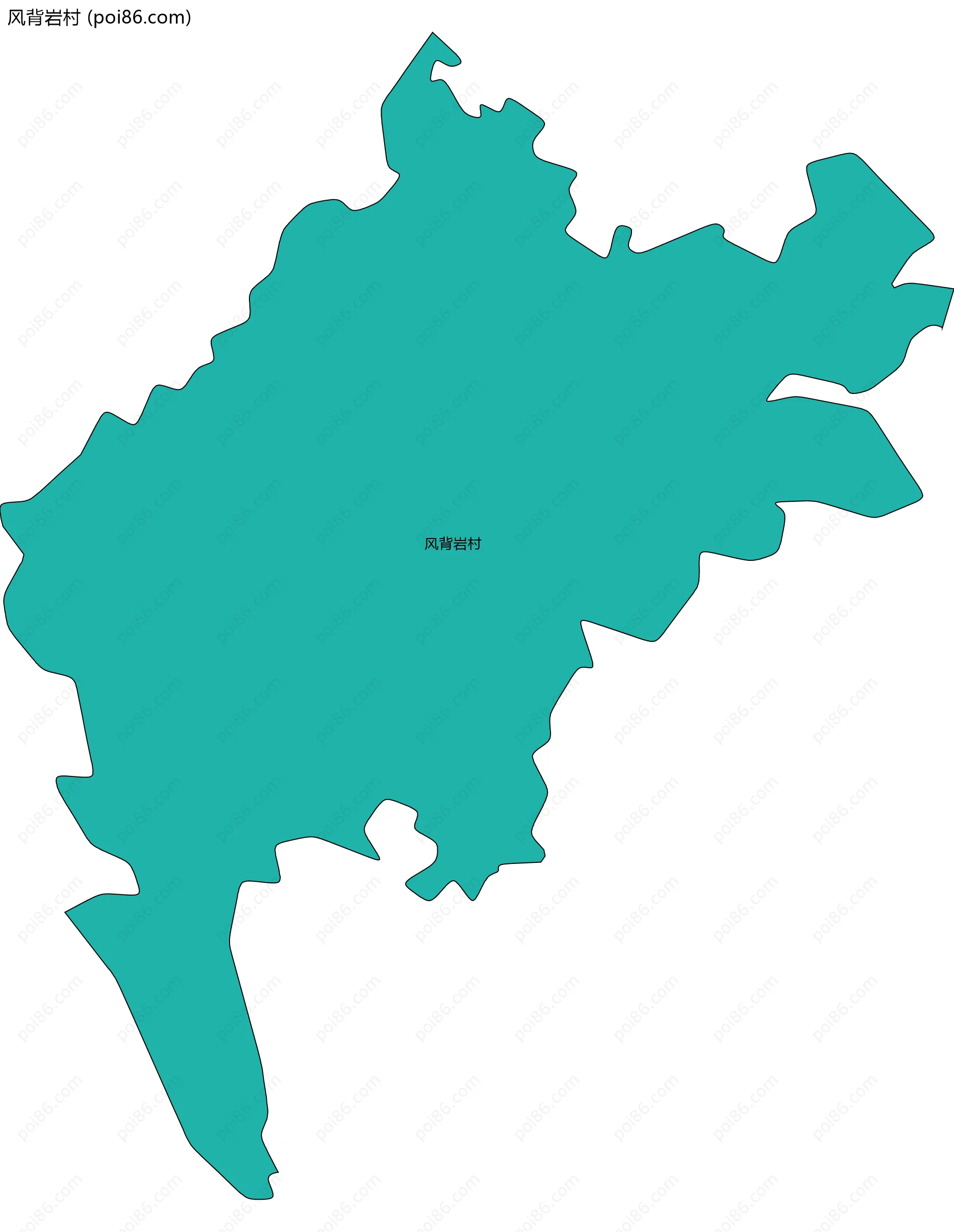 风背岩村边界地图