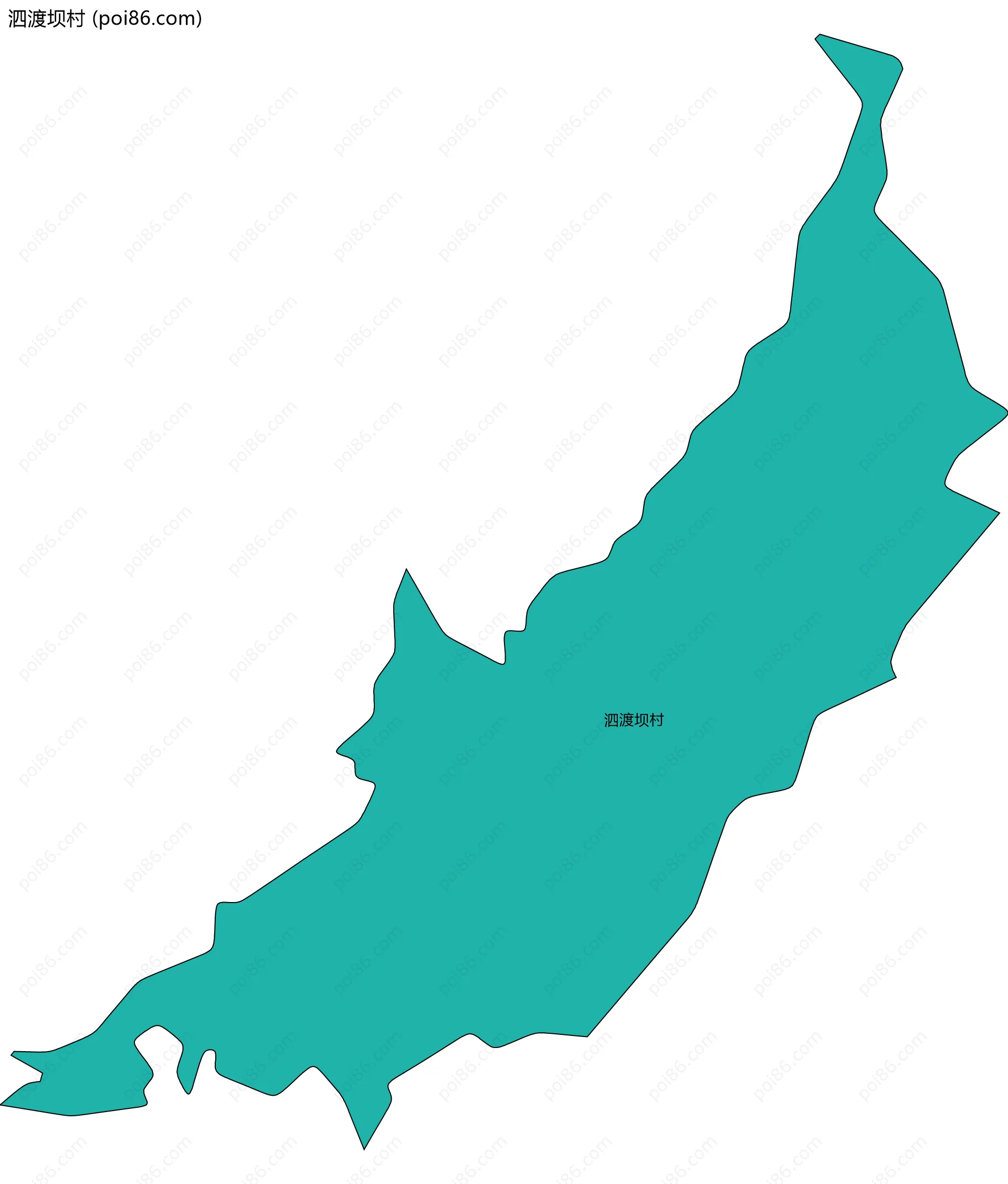 泗渡坝村边界地图