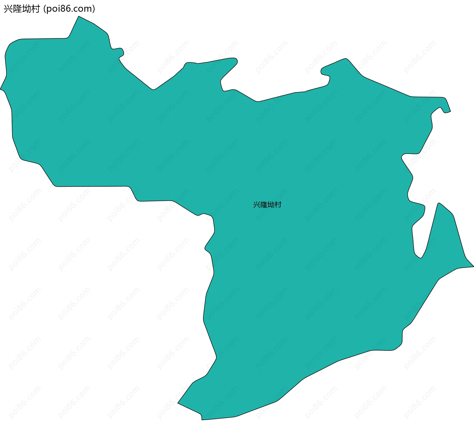 兴隆坳村边界地图