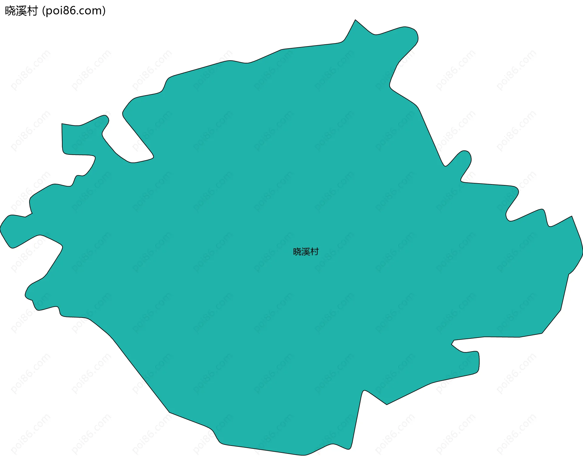 晓溪村边界地图