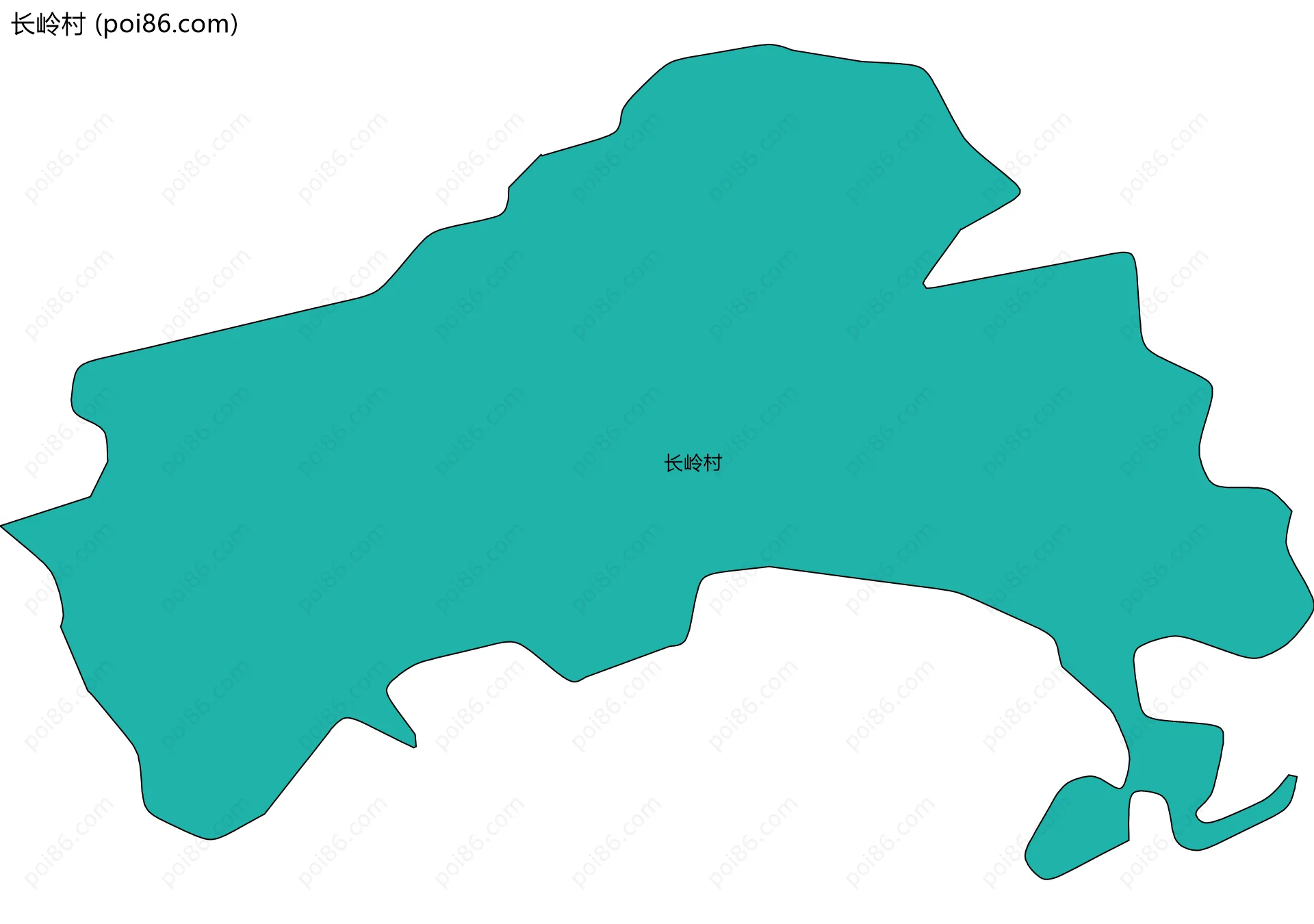 长岭村边界地图