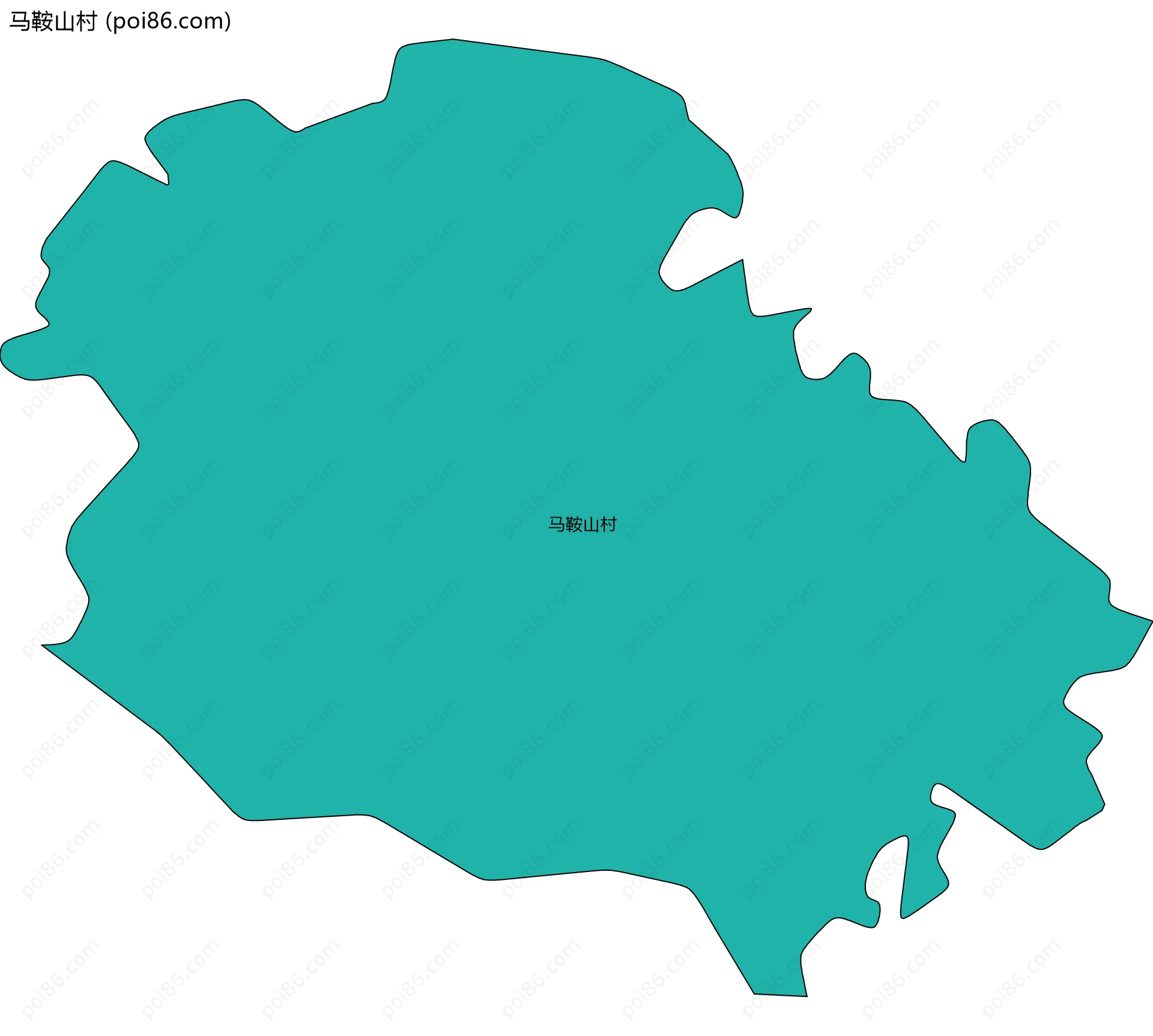 马鞍山村边界地图