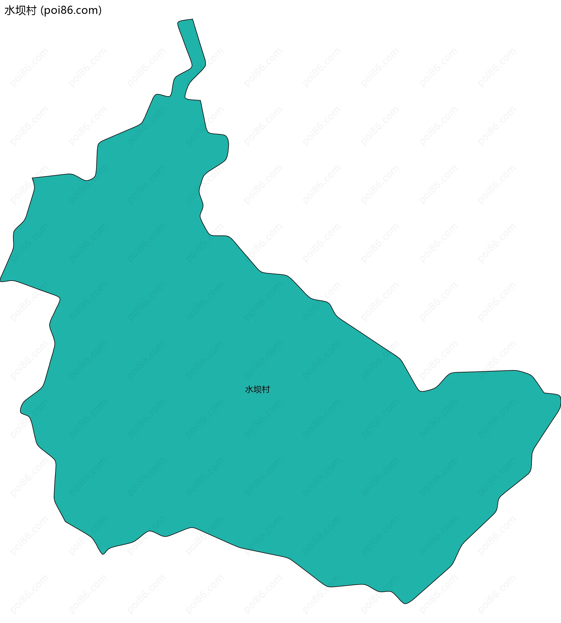 水坝村边界地图