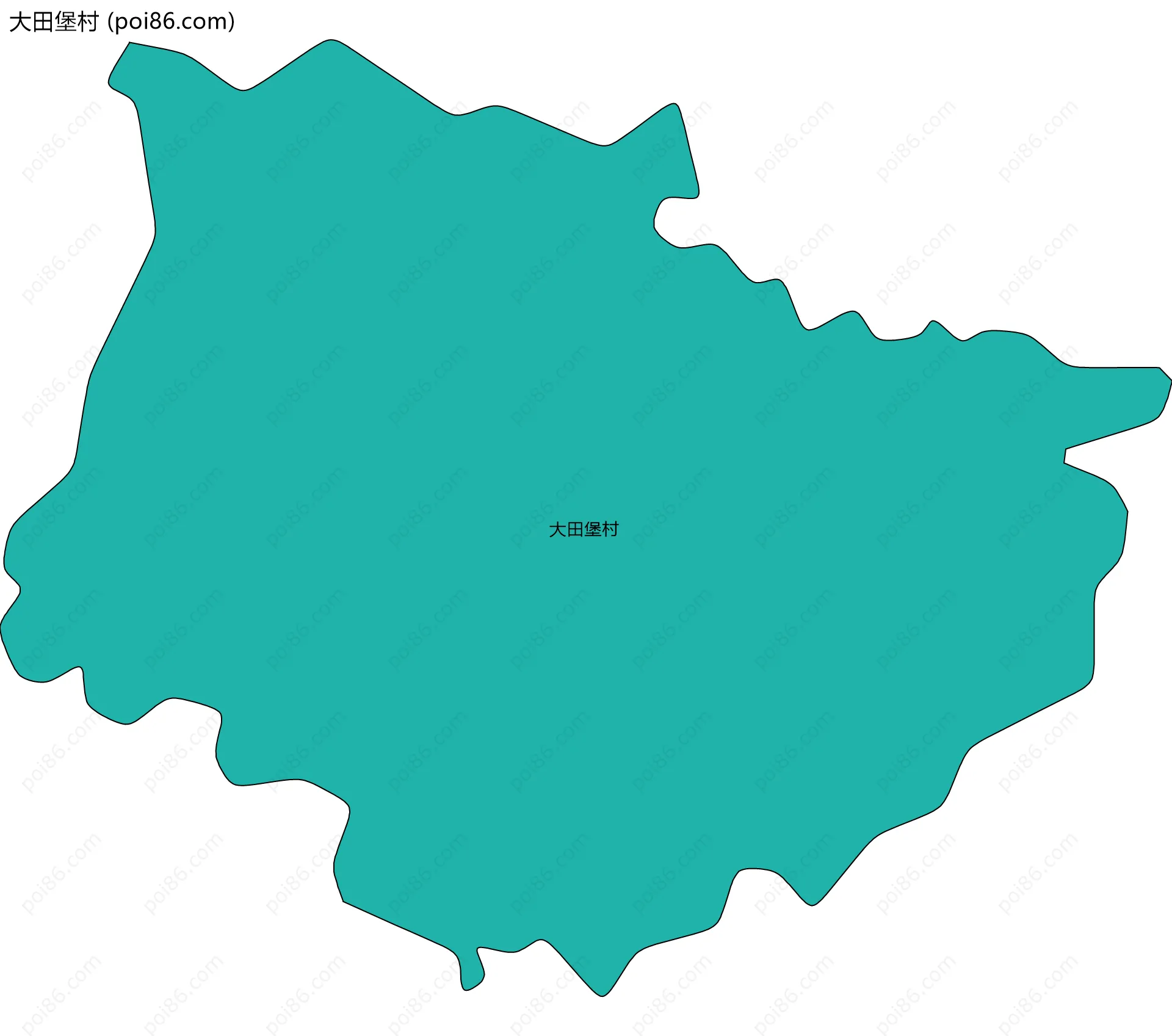 大田堡村边界地图