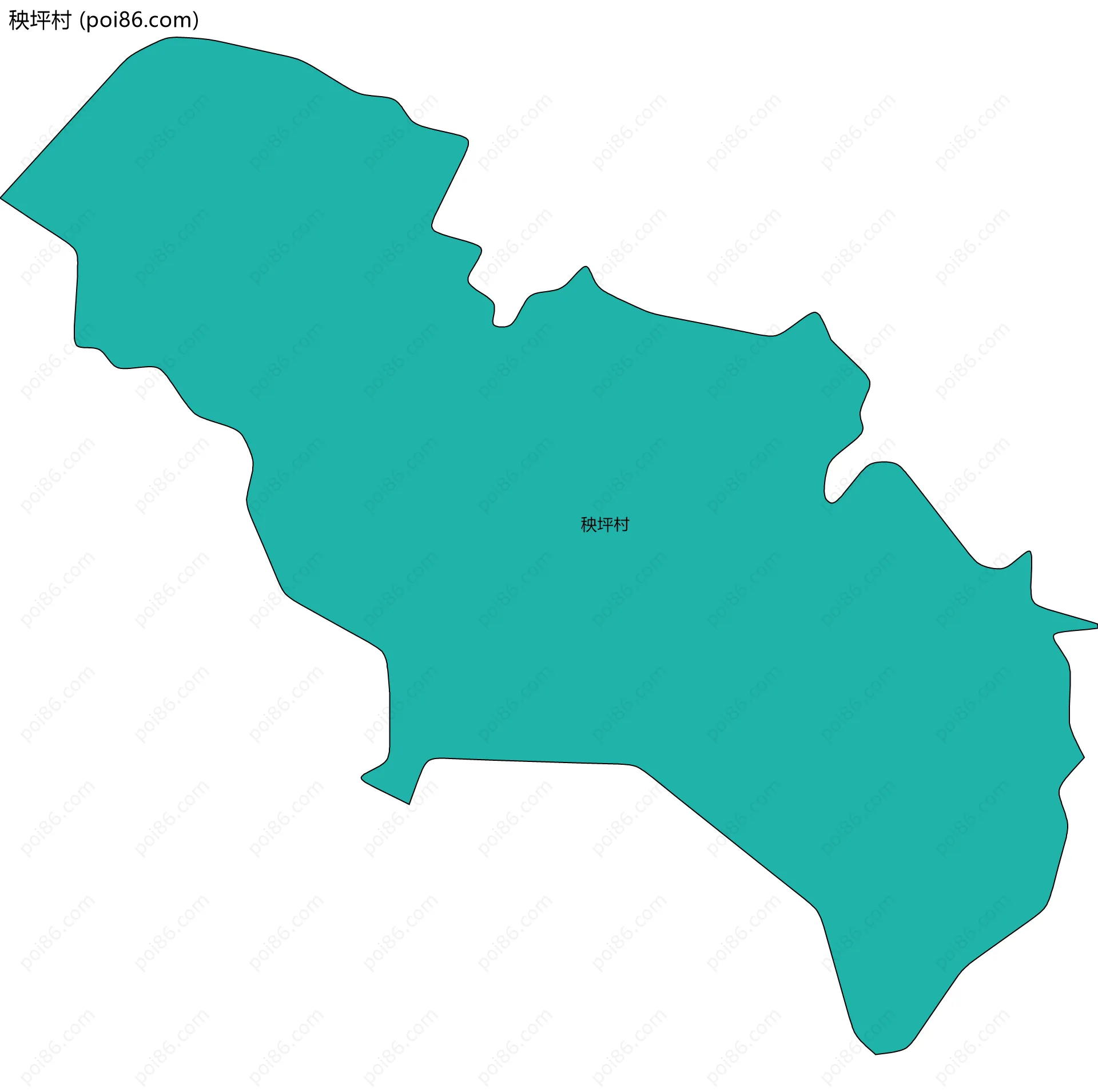 秧坪村边界地图