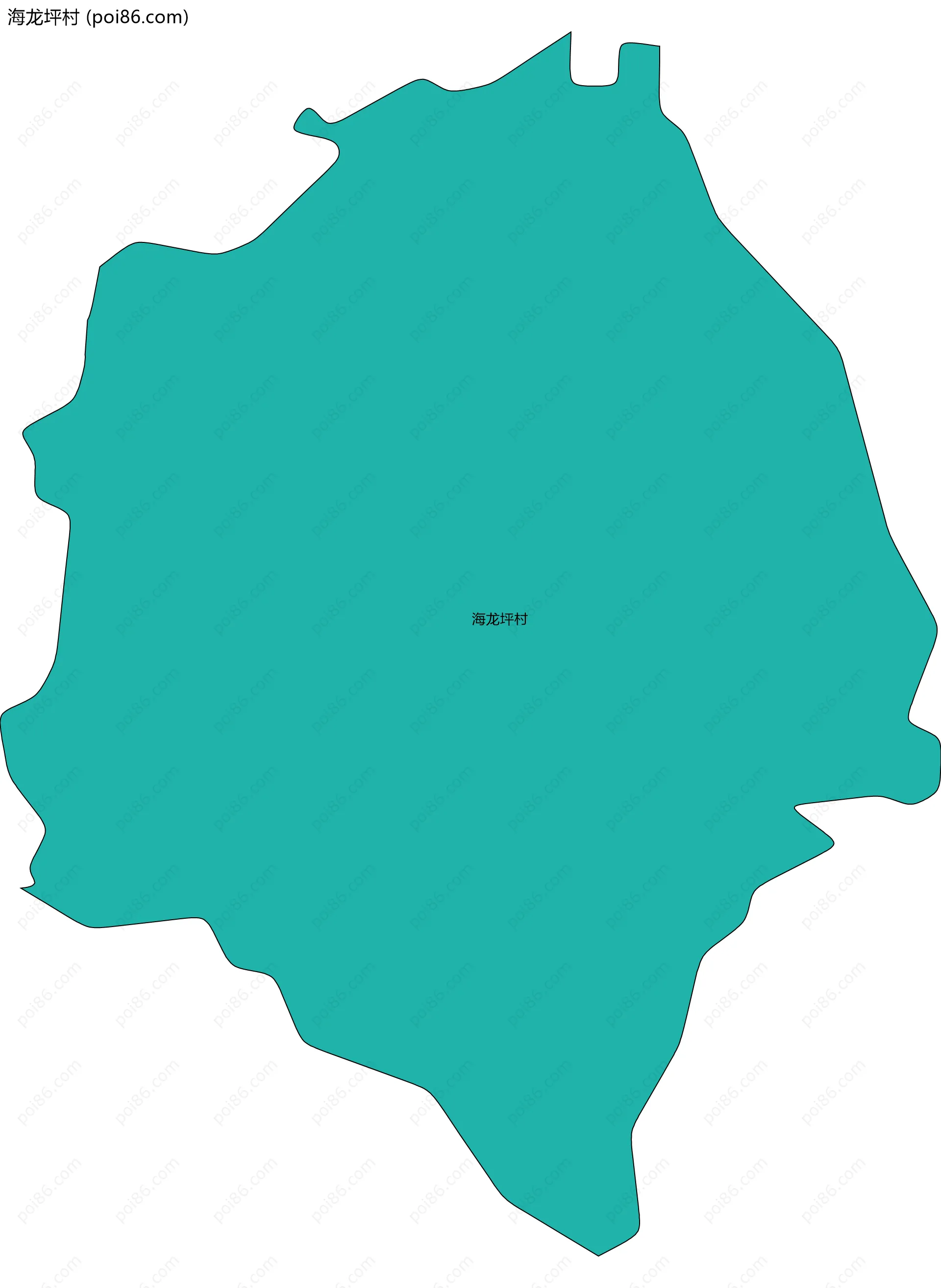 海龙坪村边界地图