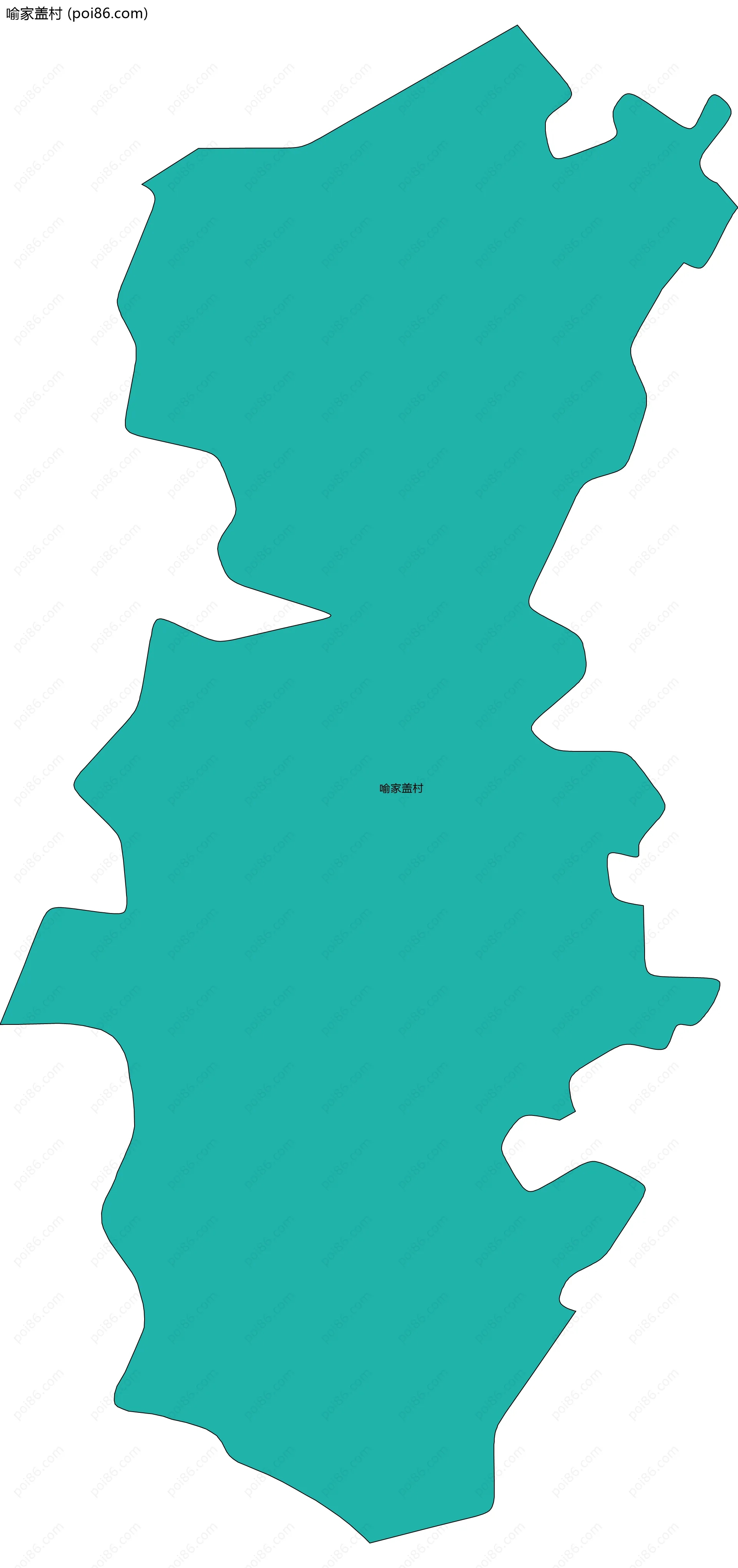 喻家盖村边界地图