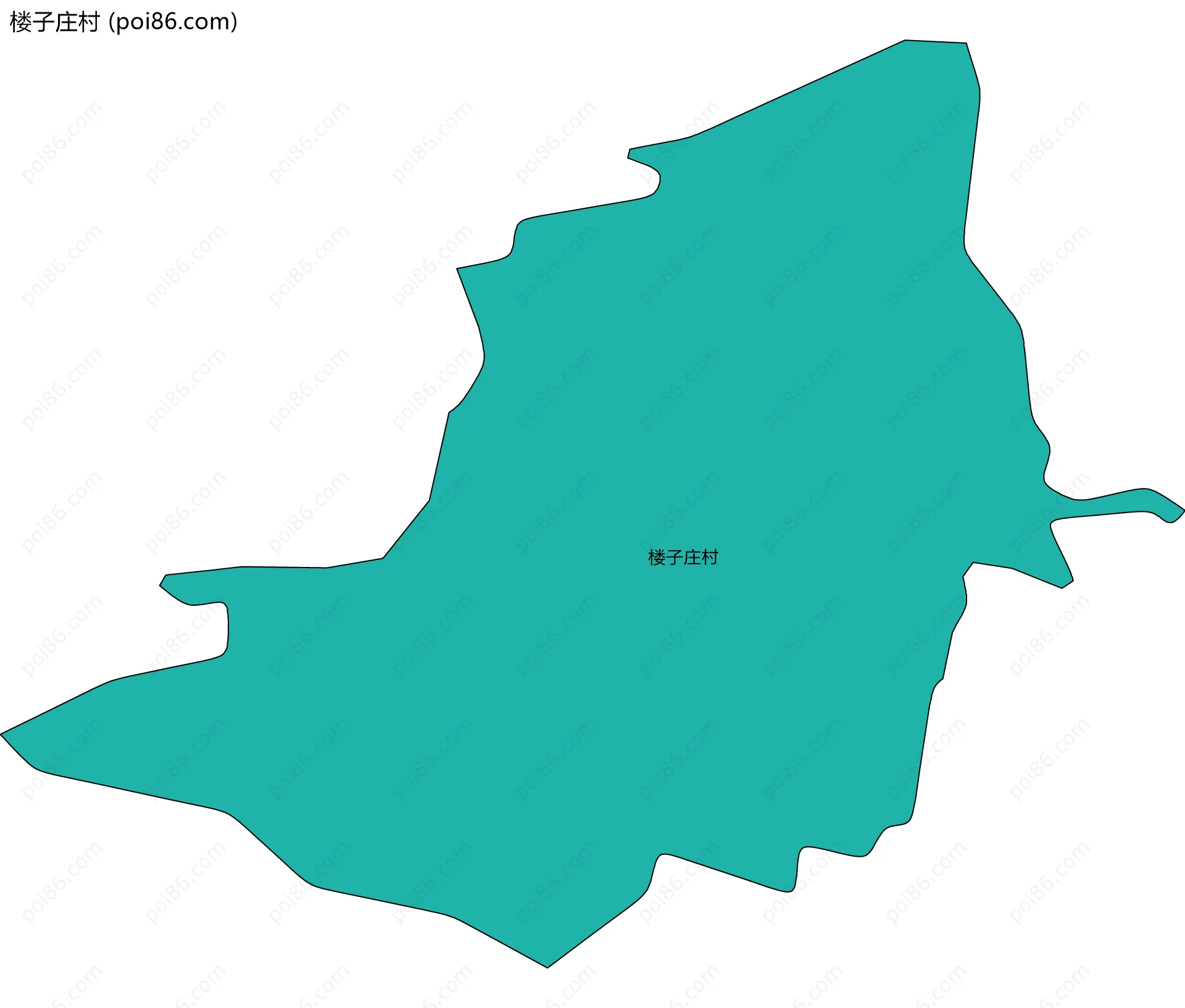 楼子庄村边界地图