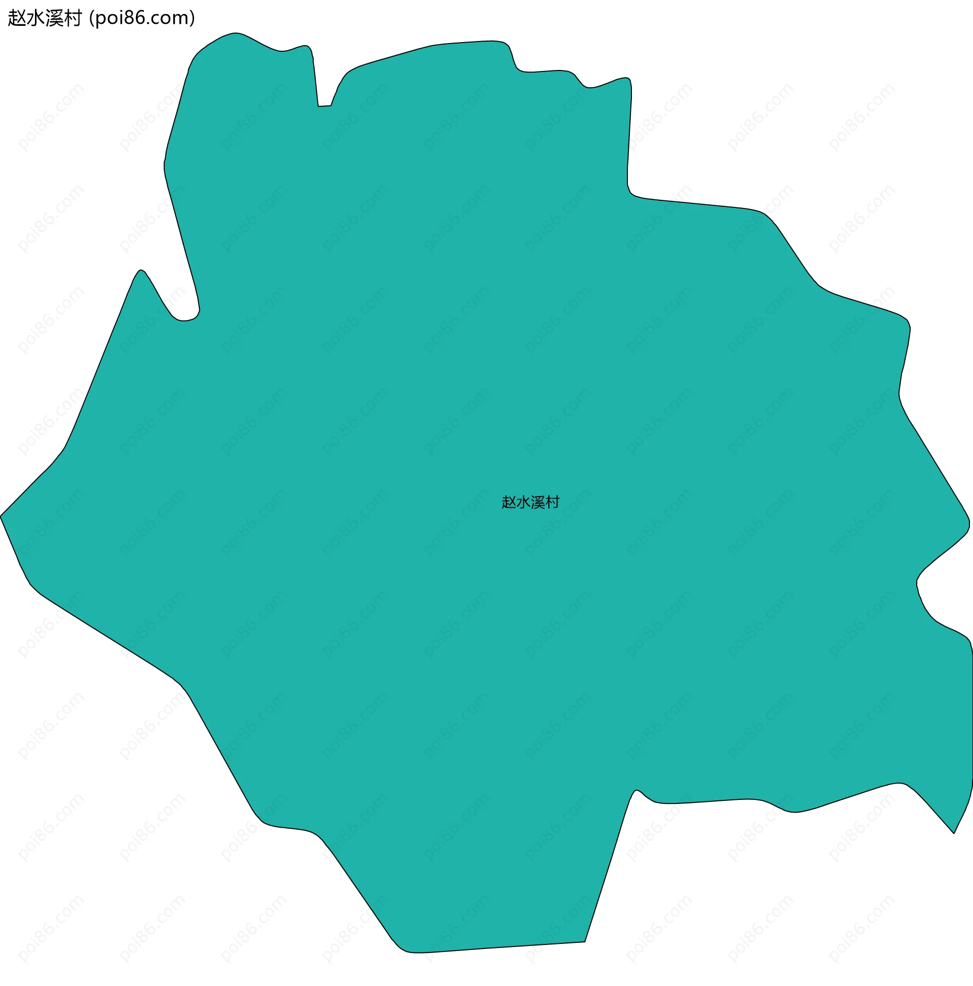 赵水溪村边界地图