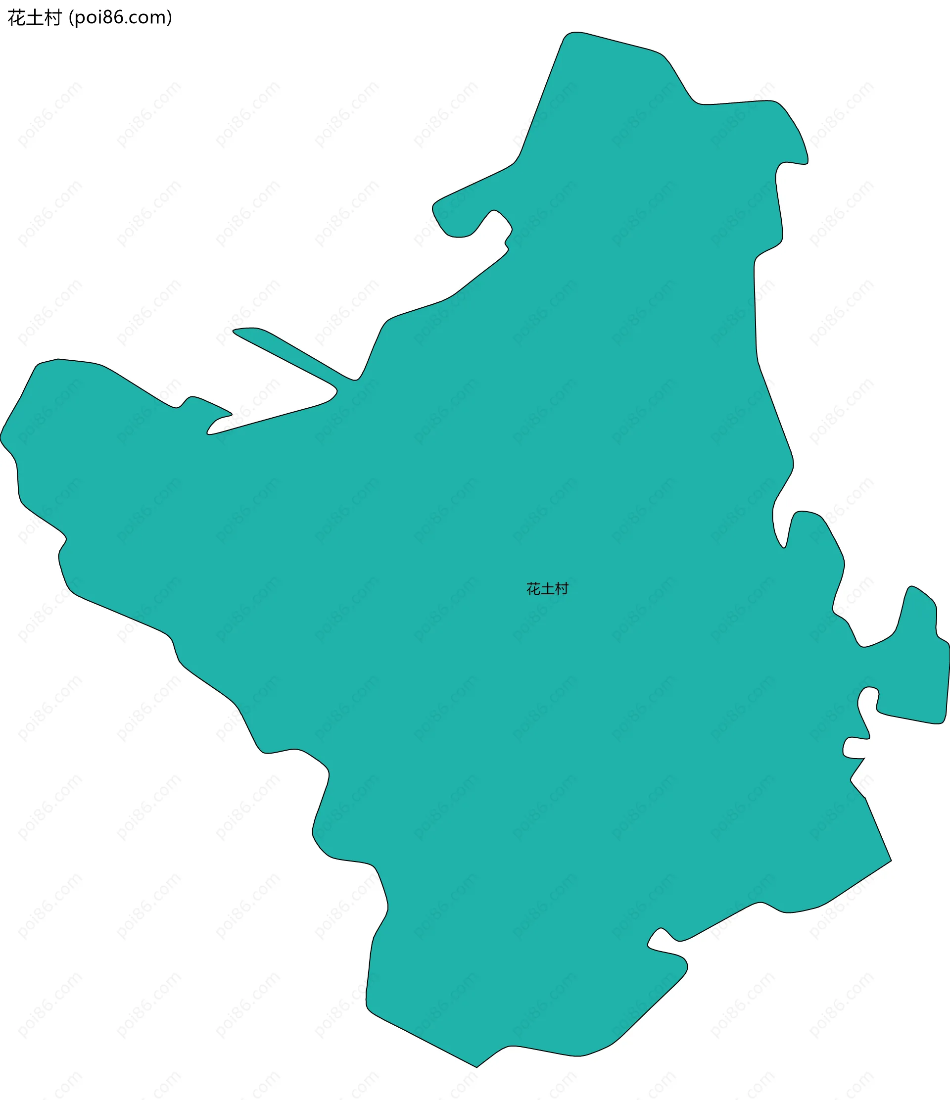 花土村边界地图