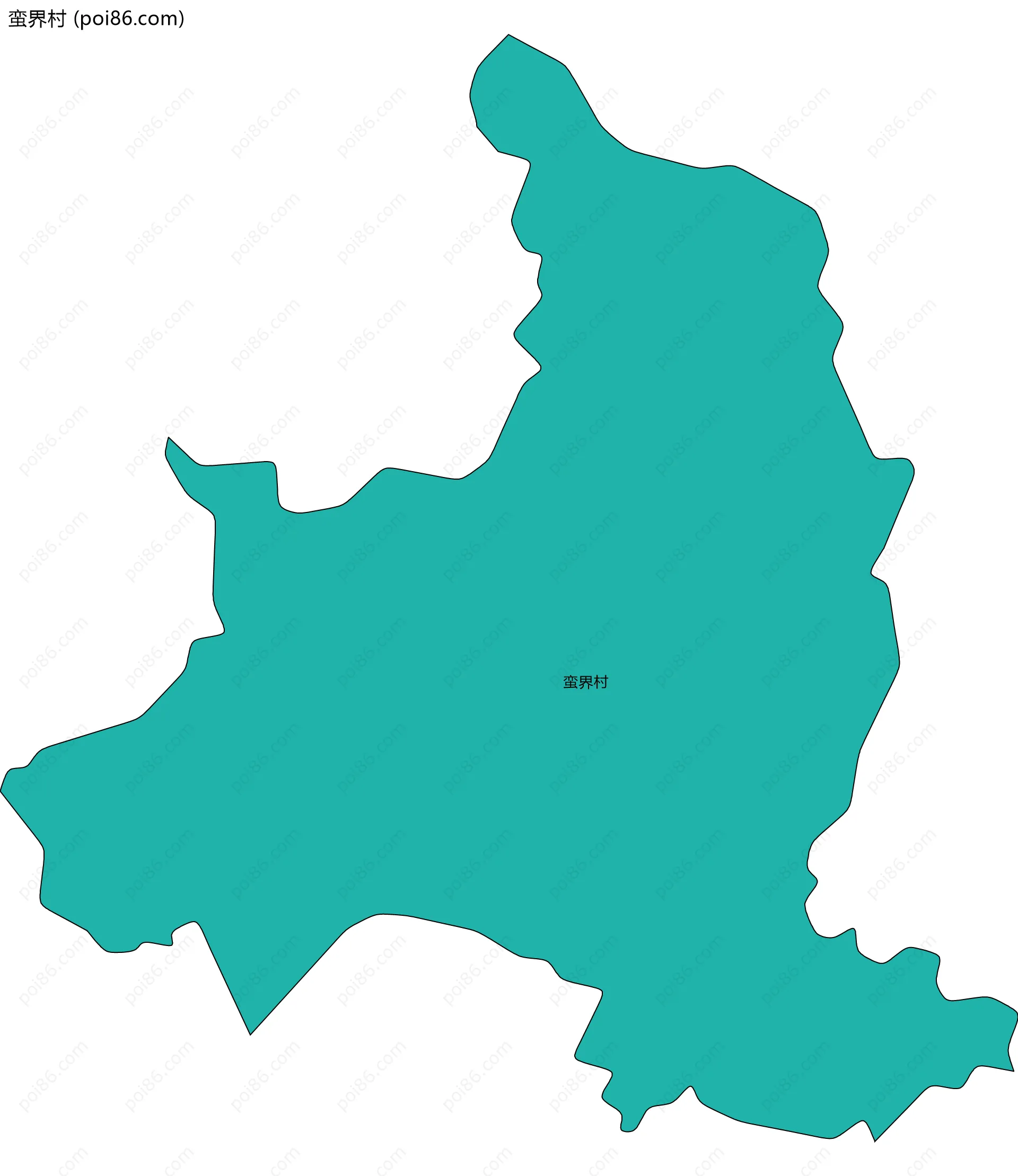 蛮界村边界地图