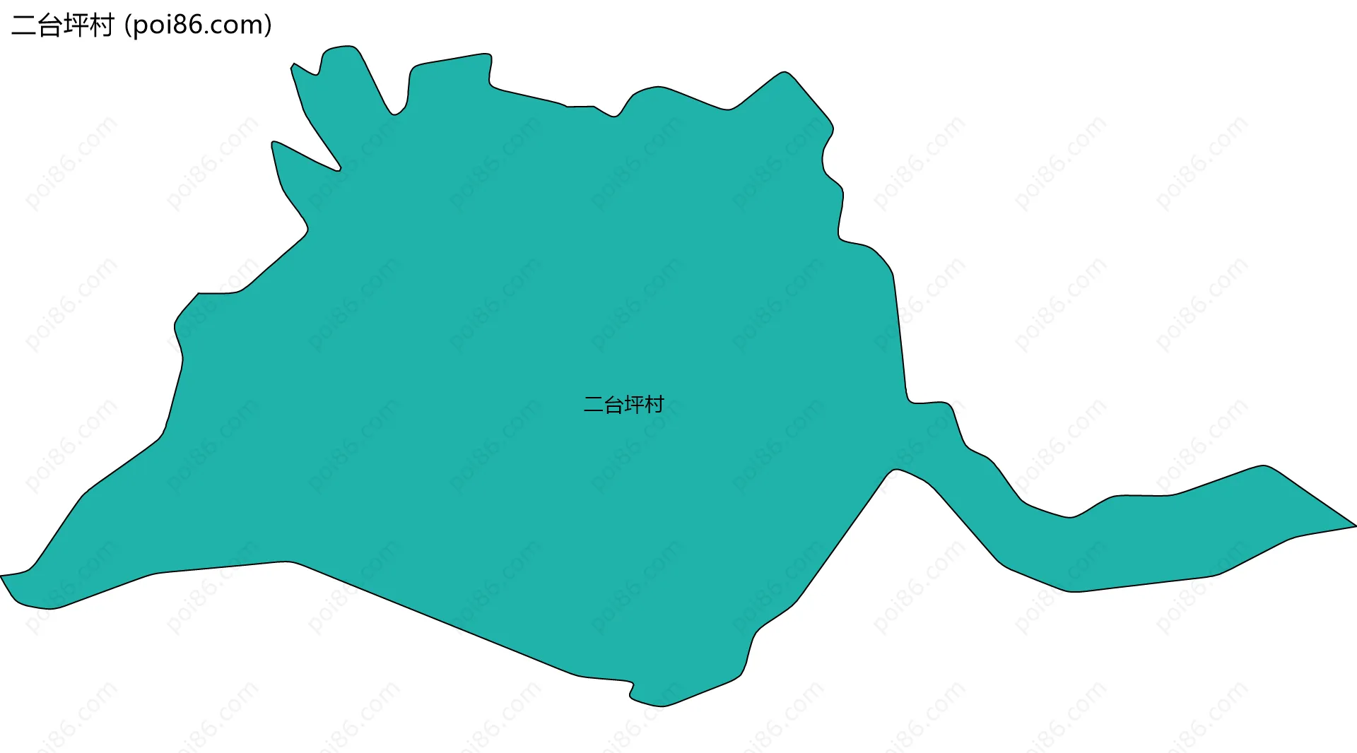 二台坪村边界地图