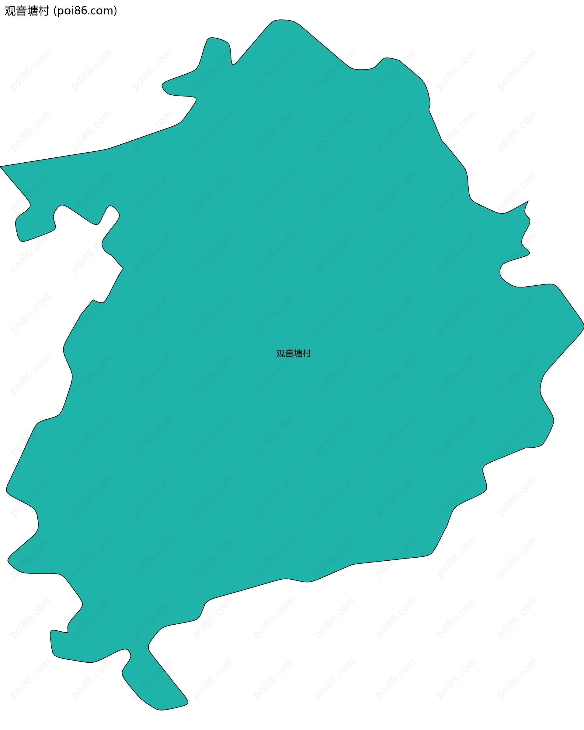 观音塘村边界地图