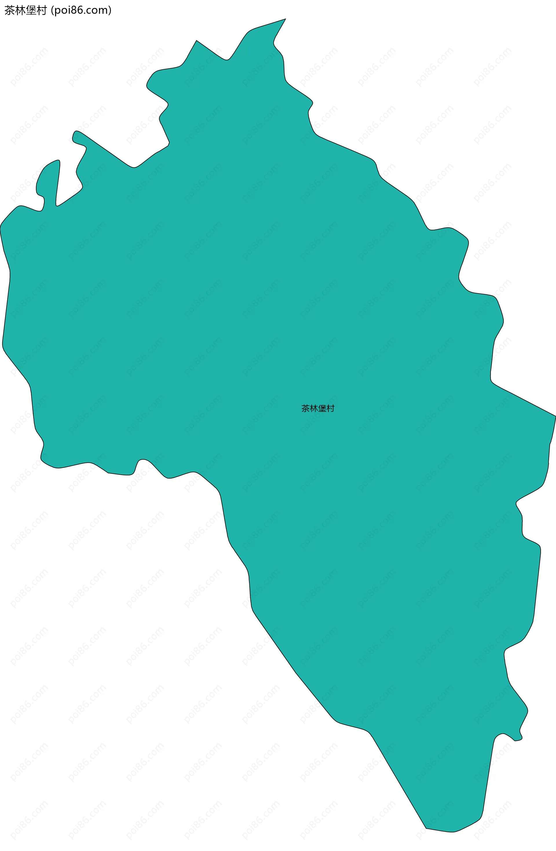 茶林堡村边界地图