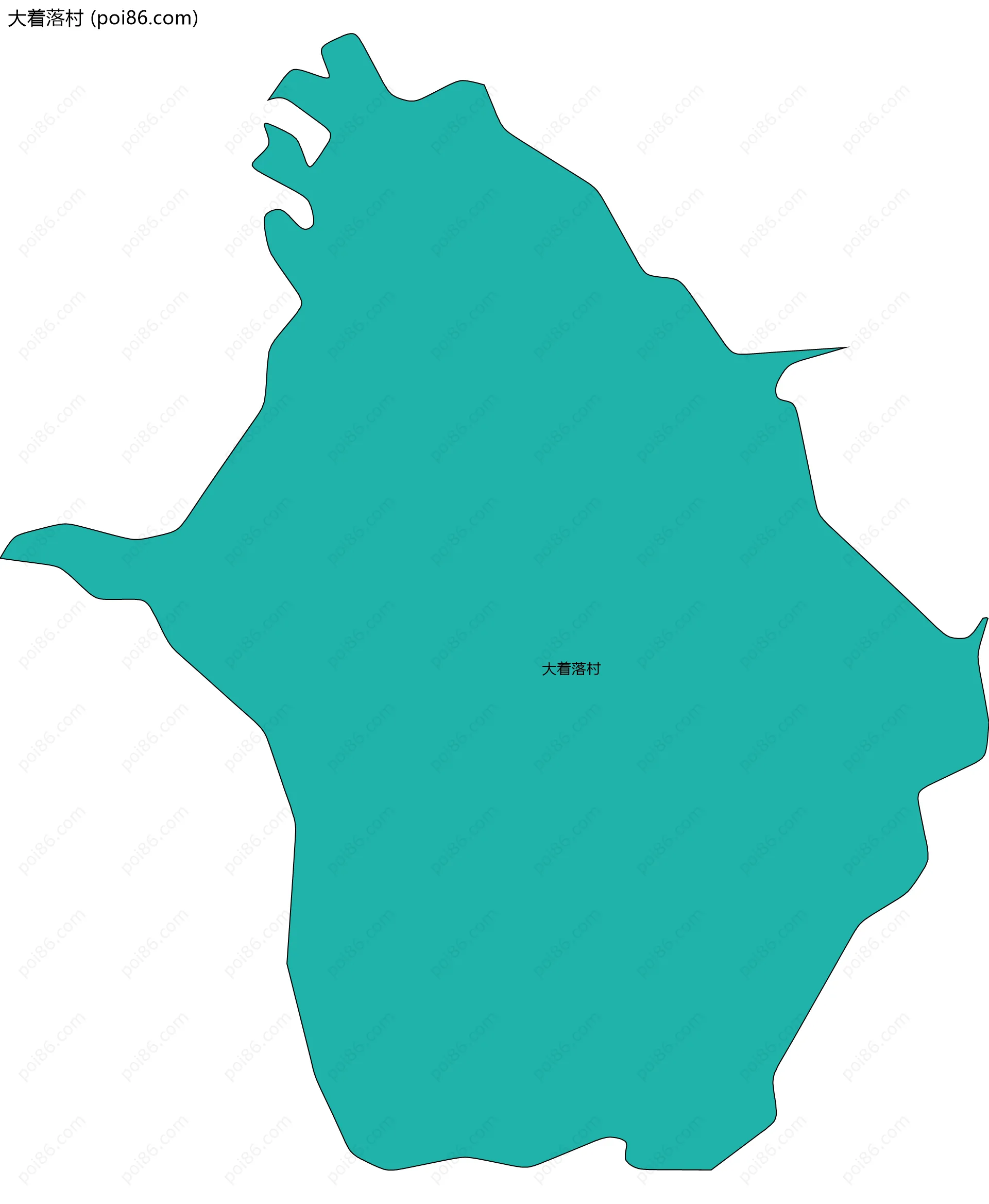 大着落村边界地图